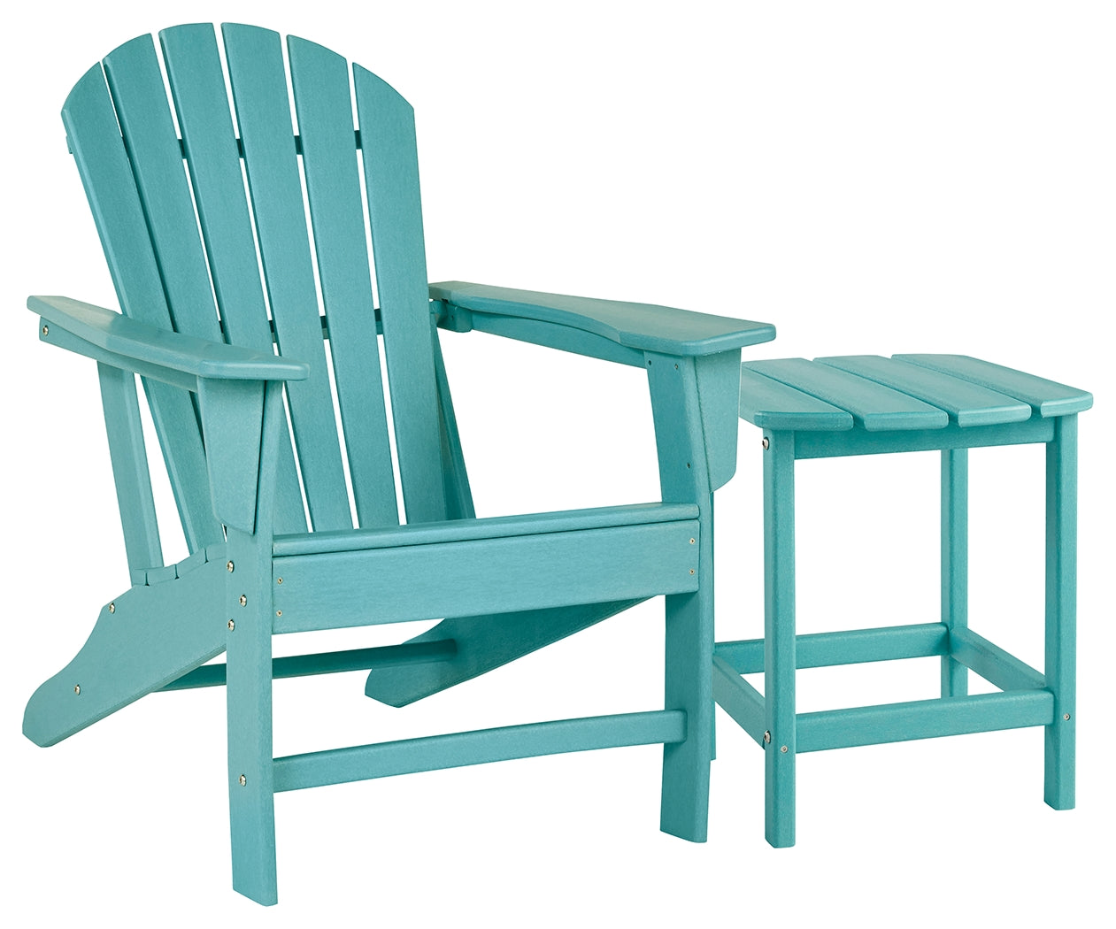 Furniture City Laplace - Ashley Furniture - Sundown Treasure Adirondack Chair with End Table - Adirondack Chair with End Table / Turquoise - P012P1