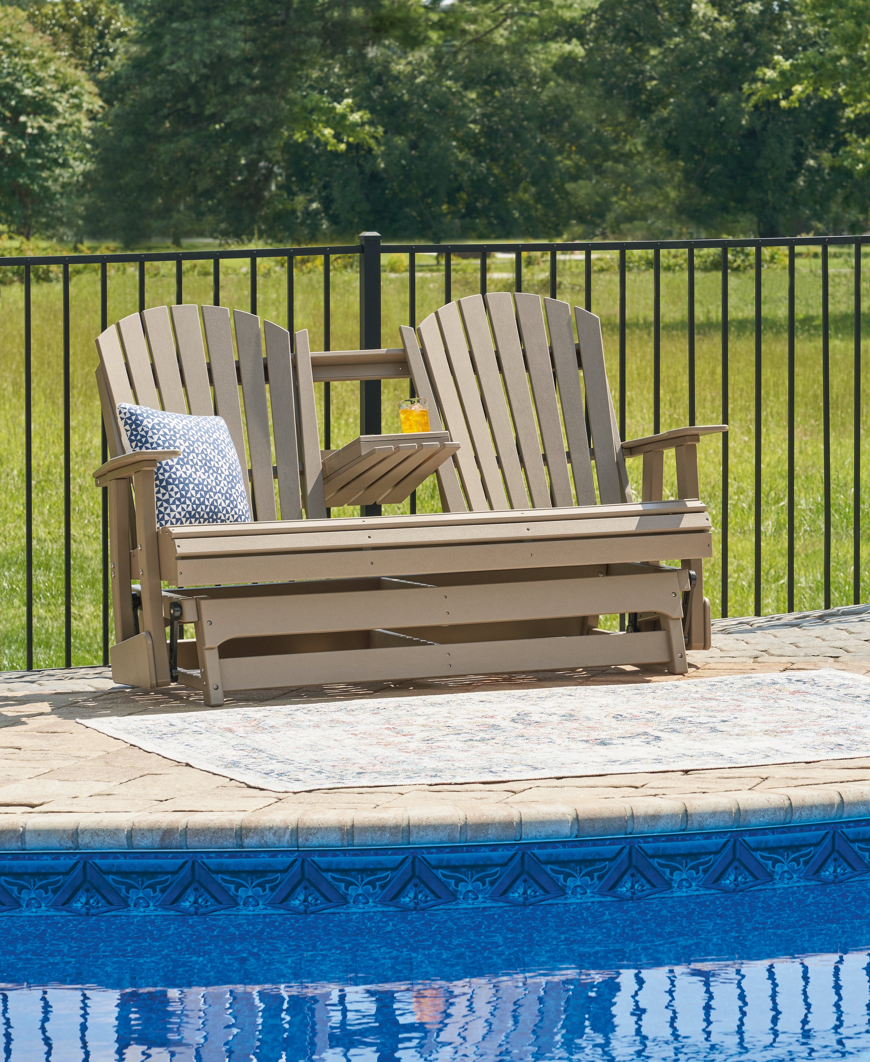 Furniture City Laplace - Ashley Furniture - Hyland wave Outdoor - Glider Loveseat - P114-835