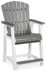 Furniture City Laplace - Ashley Furniture - Transville Outdoor - Barstool (Set of 2) / Gray/White - P210-124