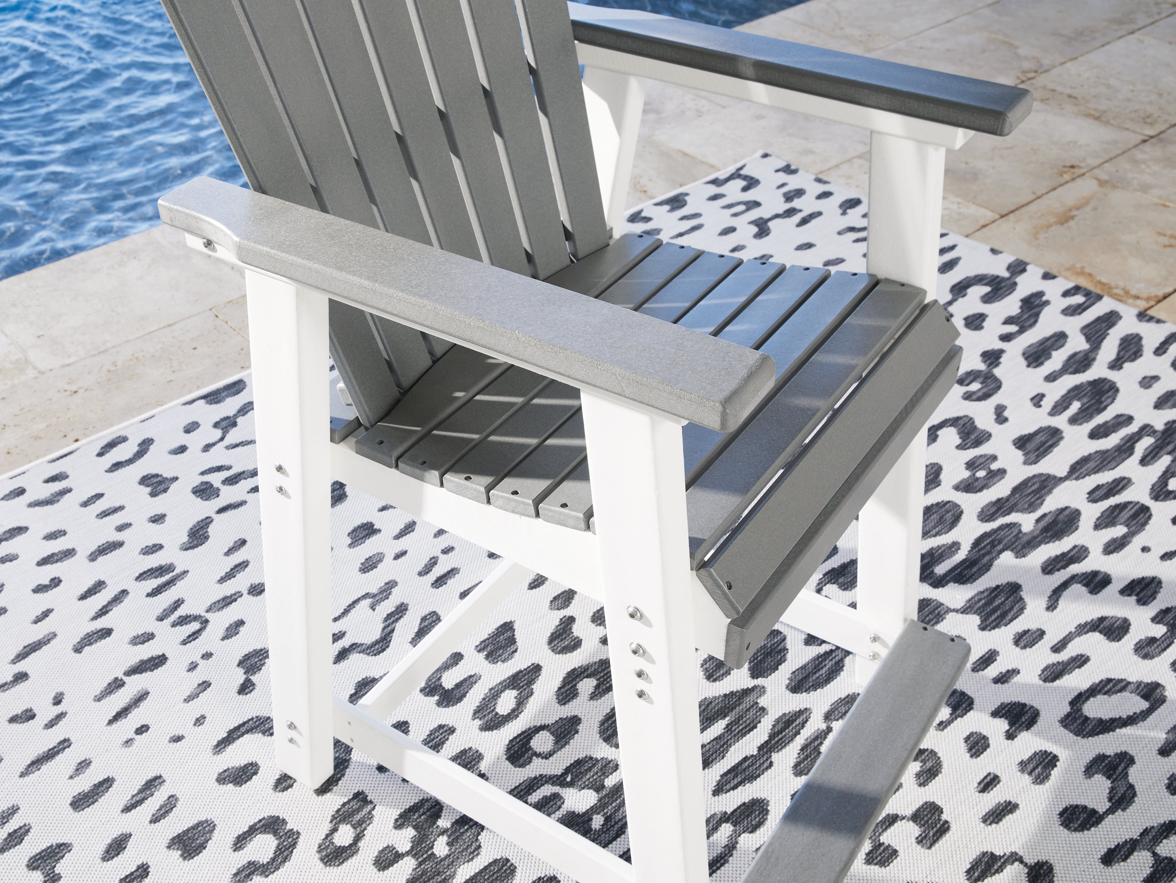 Furniture City Laplace - Ashley Furniture - Transville Outdoor - Barstool (Set of 2) / Gray/White - P210-124