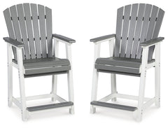 Furniture City Laplace - Ashley Furniture - Transville Outdoor - RECT COUNTER TABLE W/UMB OPT / Gray/White - P210-642
