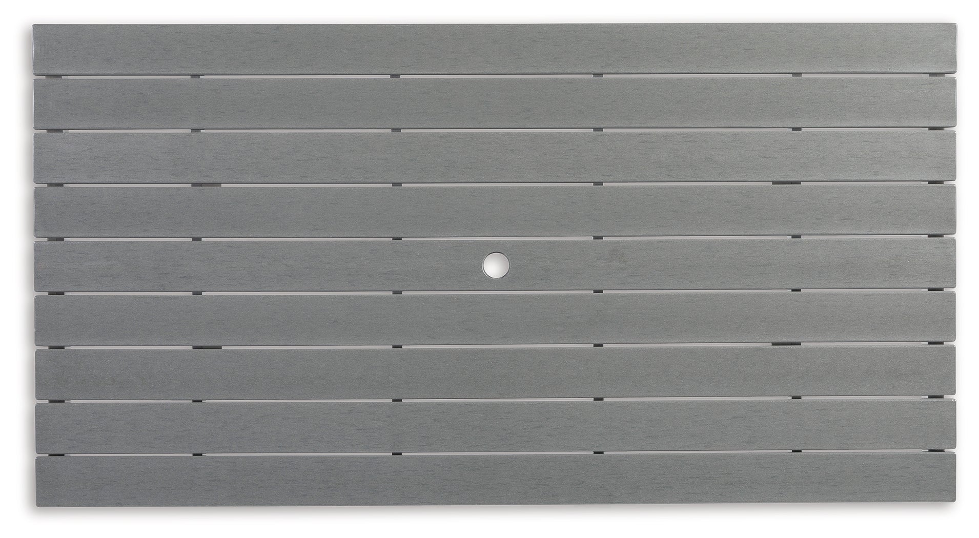 Furniture City Laplace - Ashley Furniture - Transville Outdoor - RECT COUNTER TABLE W/UMB OPT / Gray/White - P210-642