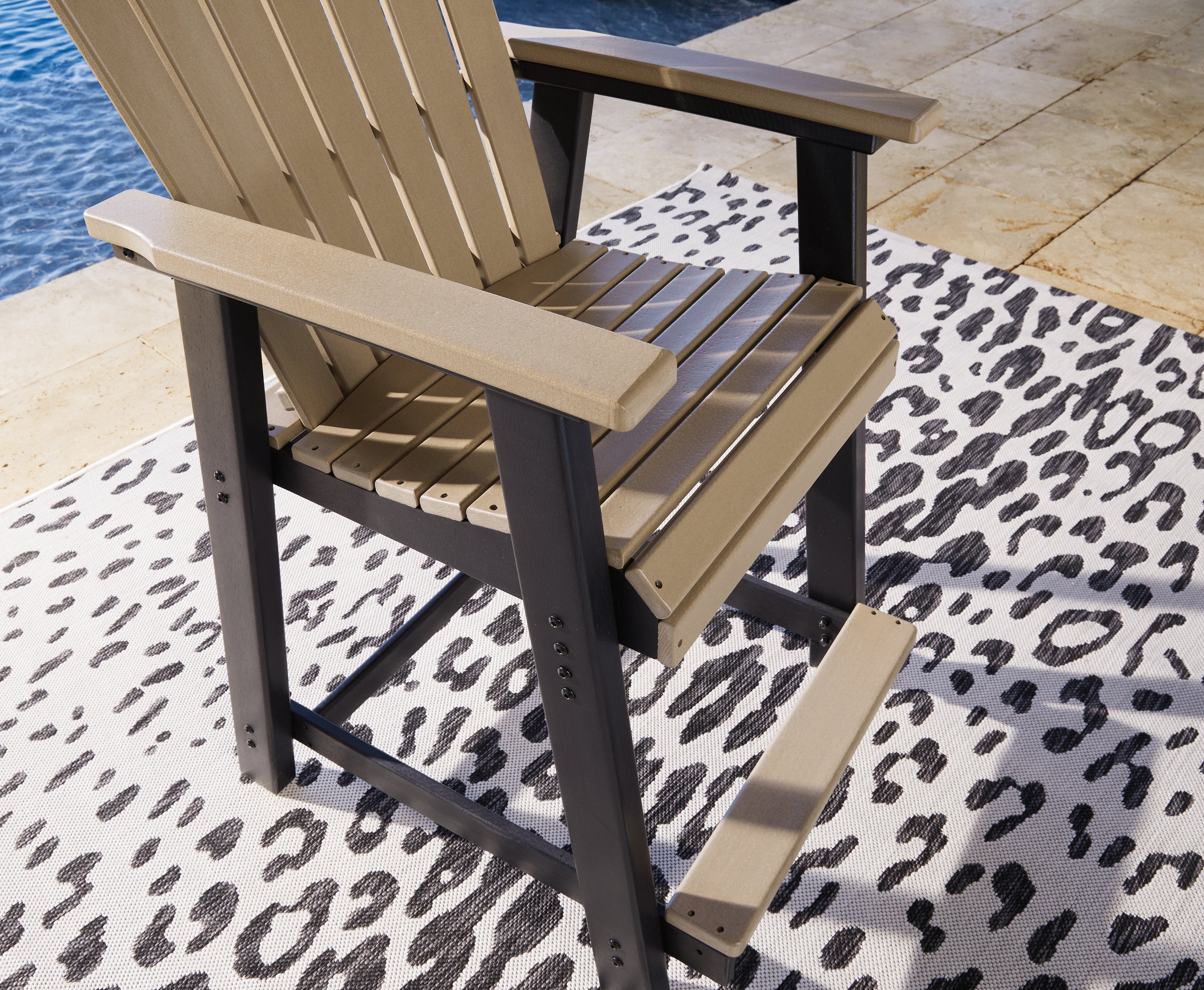 Furniture City Laplace - Ashley Furniture - Fairen Trail Outdoor - Barstool (Set of 2) / Black/Driftwood - P211-124