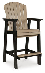 Furniture City Laplace - Ashley Furniture - Fairen Trail Outdoor - Square Counter TBL w/UMB OPT / Black/Driftwood - P211-632