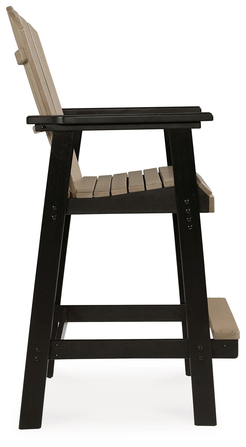 Furniture City Laplace - Ashley Furniture - Fairen Trail Outdoor - Square Counter TBL w/UMB OPT / Black/Driftwood - P211-632