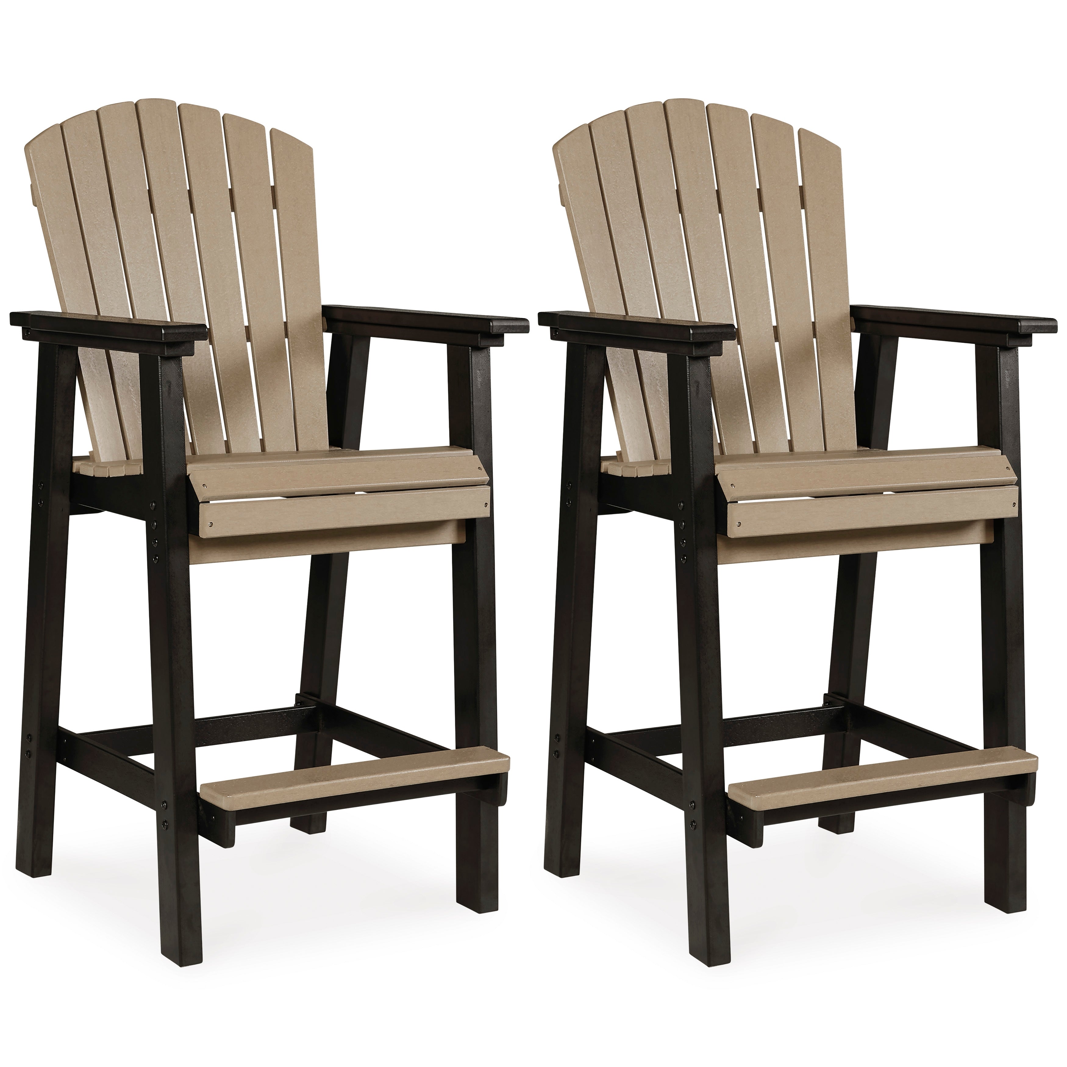 Furniture City Laplace - Ashley Furniture - Fairen Trail Outdoor - Square Counter TBL w/UMB OPT / Black/Driftwood - P211-632