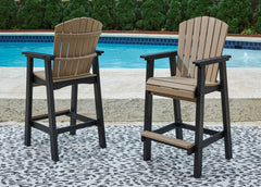 Furniture City Laplace - Ashley Furniture - Fairen Trail Outdoor - Square Counter TBL w/UMB OPT / Black/Driftwood - P211-632