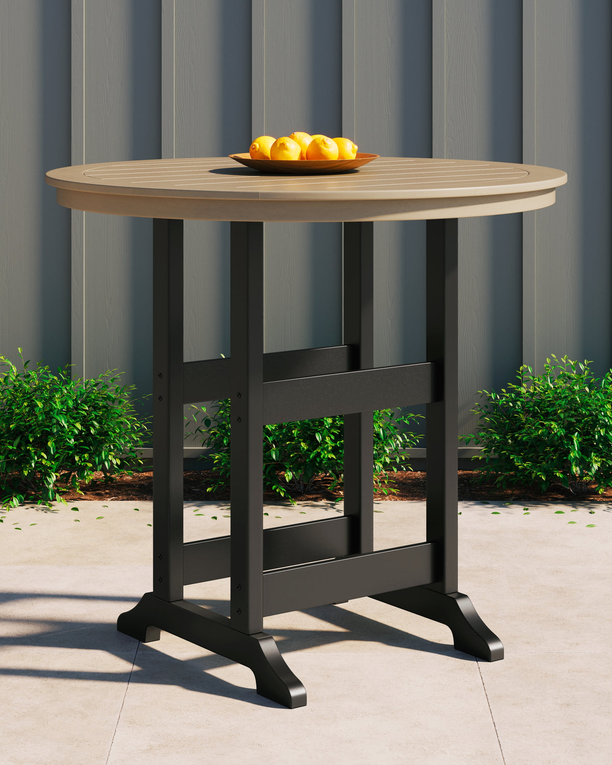 Furniture City Laplace - Ashley Furniture - Fairen Trail Bar Table - Round Bar Table w/UMB OPT - P211-613