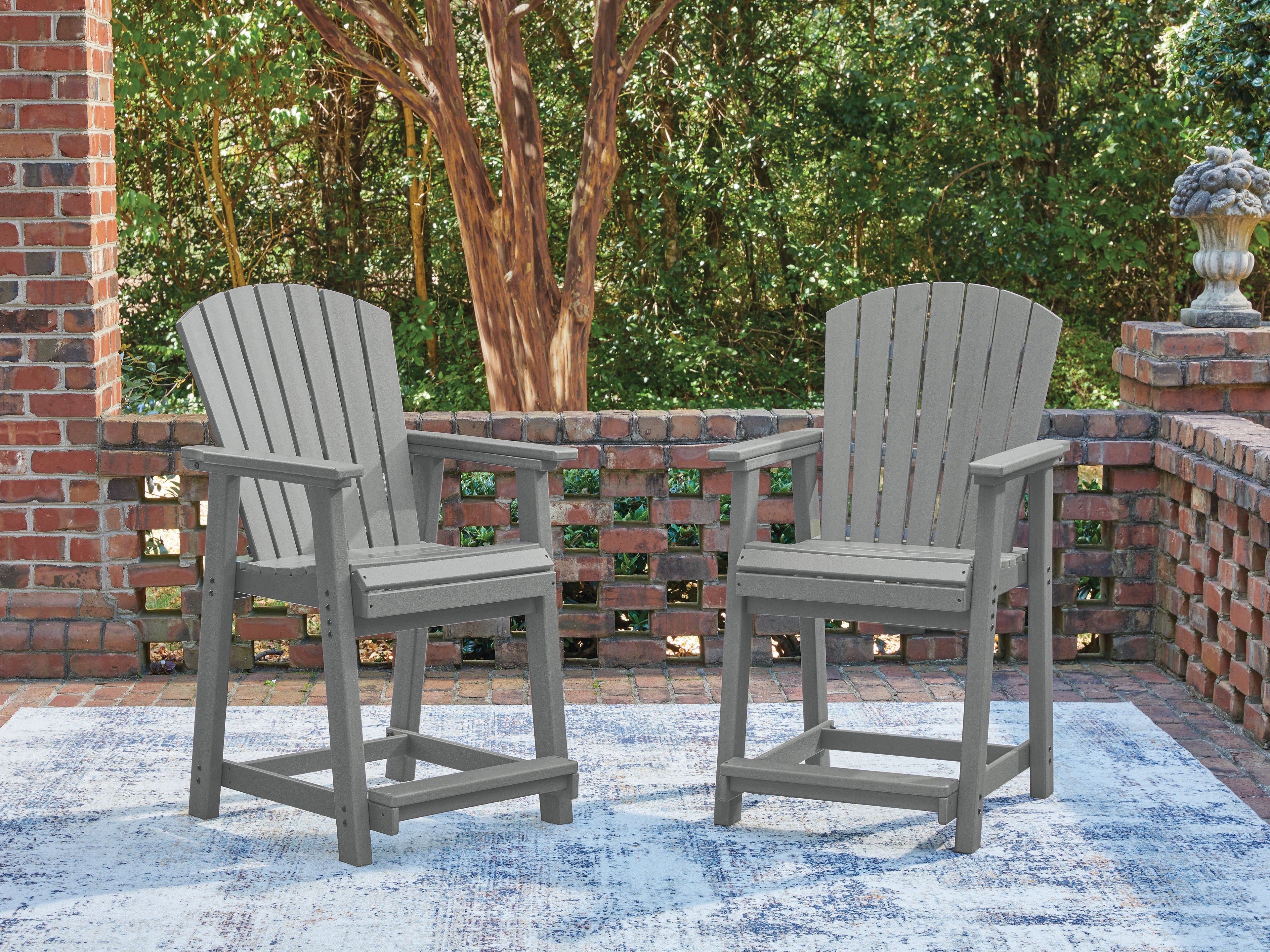 Furniture City Laplace - Ashley Furniture - Sanctuary Beach Outdoor Counter Height Bar Stool (Set of 2) - Barstool (Set of 2) - PCP227-124