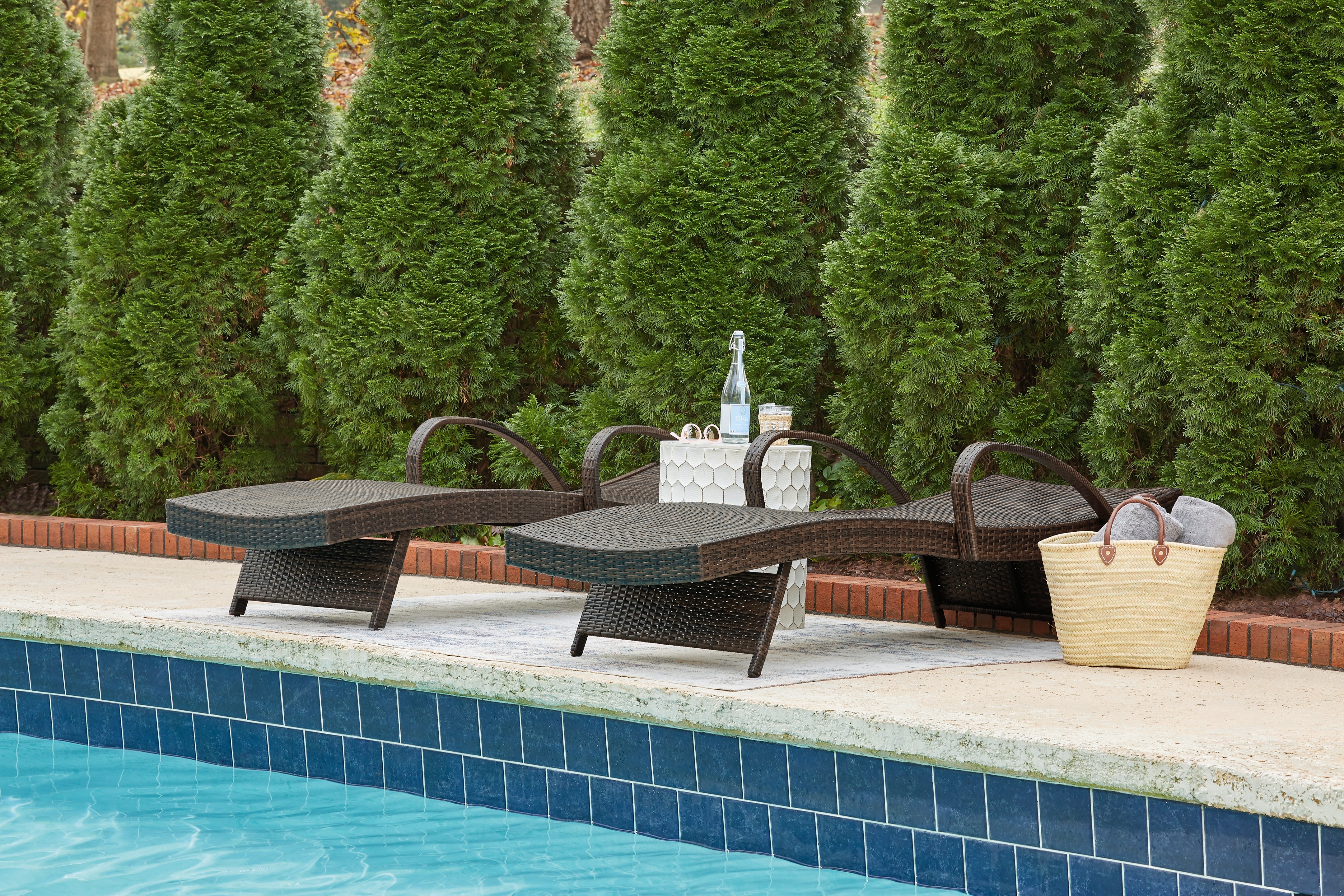 Furniture City Laplace - Ashley Furniture - Kantana Outdoor - Chaise Lounge (Set of 2) / Brown - P283-815