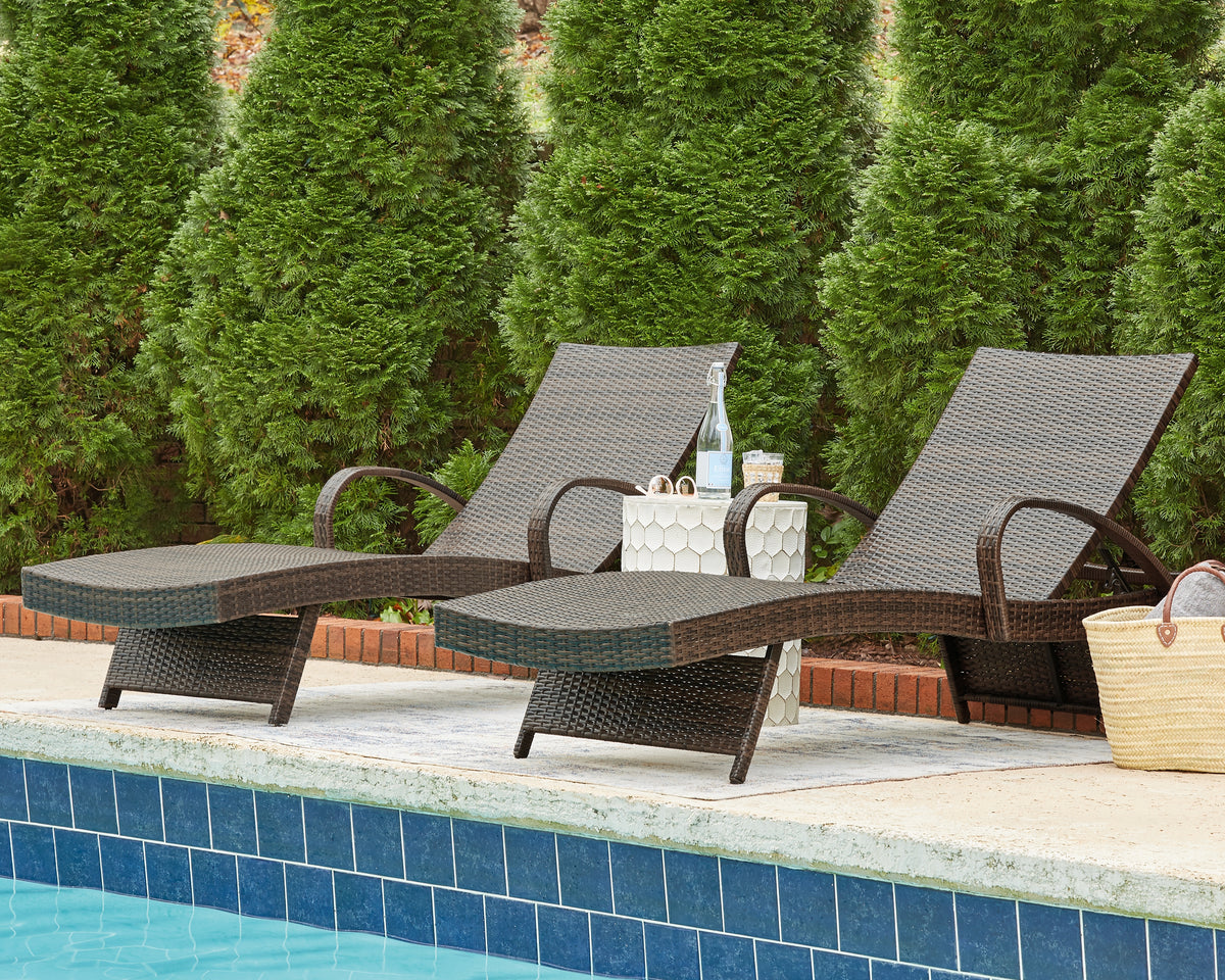 Furniture City Laplace - Ashley Furniture - Kantana Outdoor - Chaise Lounge (Set of 2) / Brown - P283-815