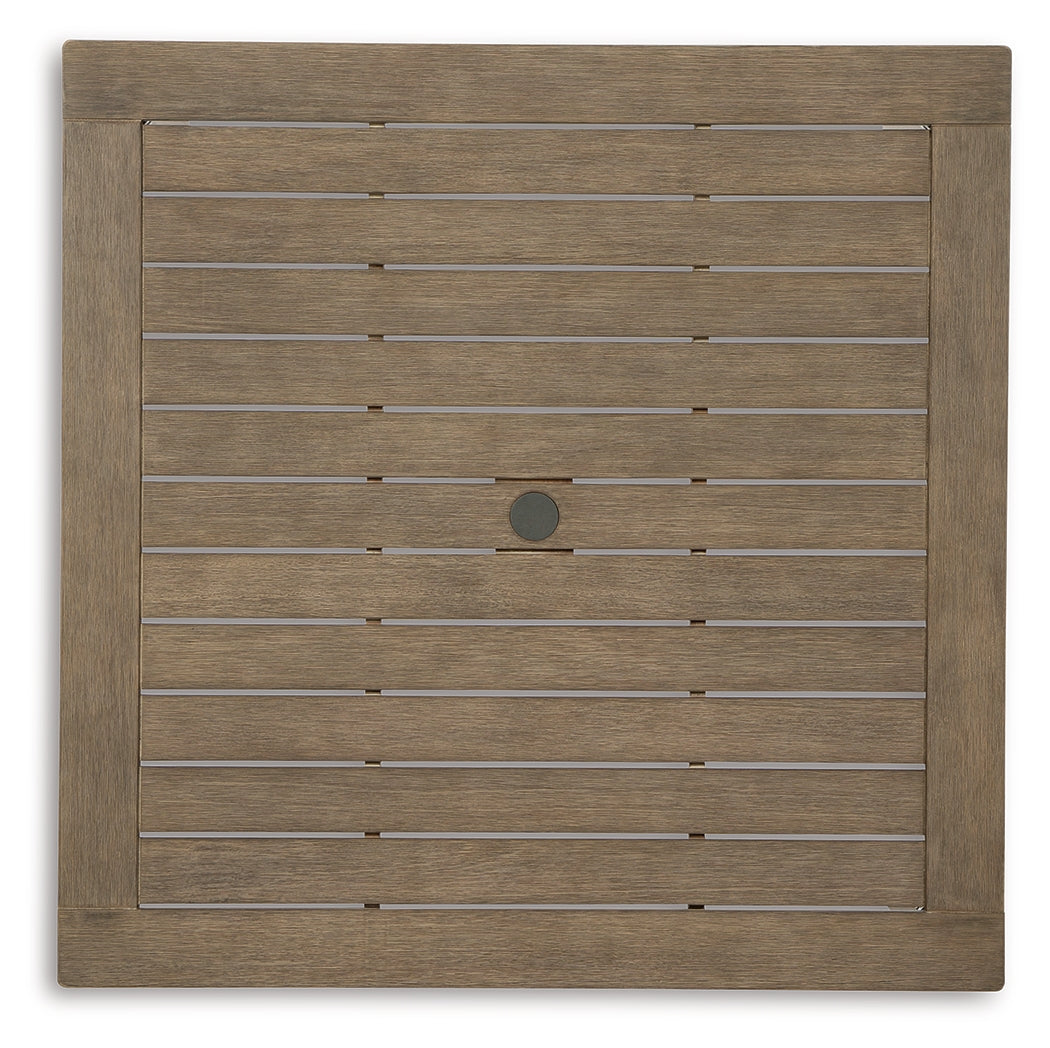 Furniture City Laplace - Ashley Furniture - Aria Plains Outdoor - Square Dining Table w/UMB OPT - P359-615