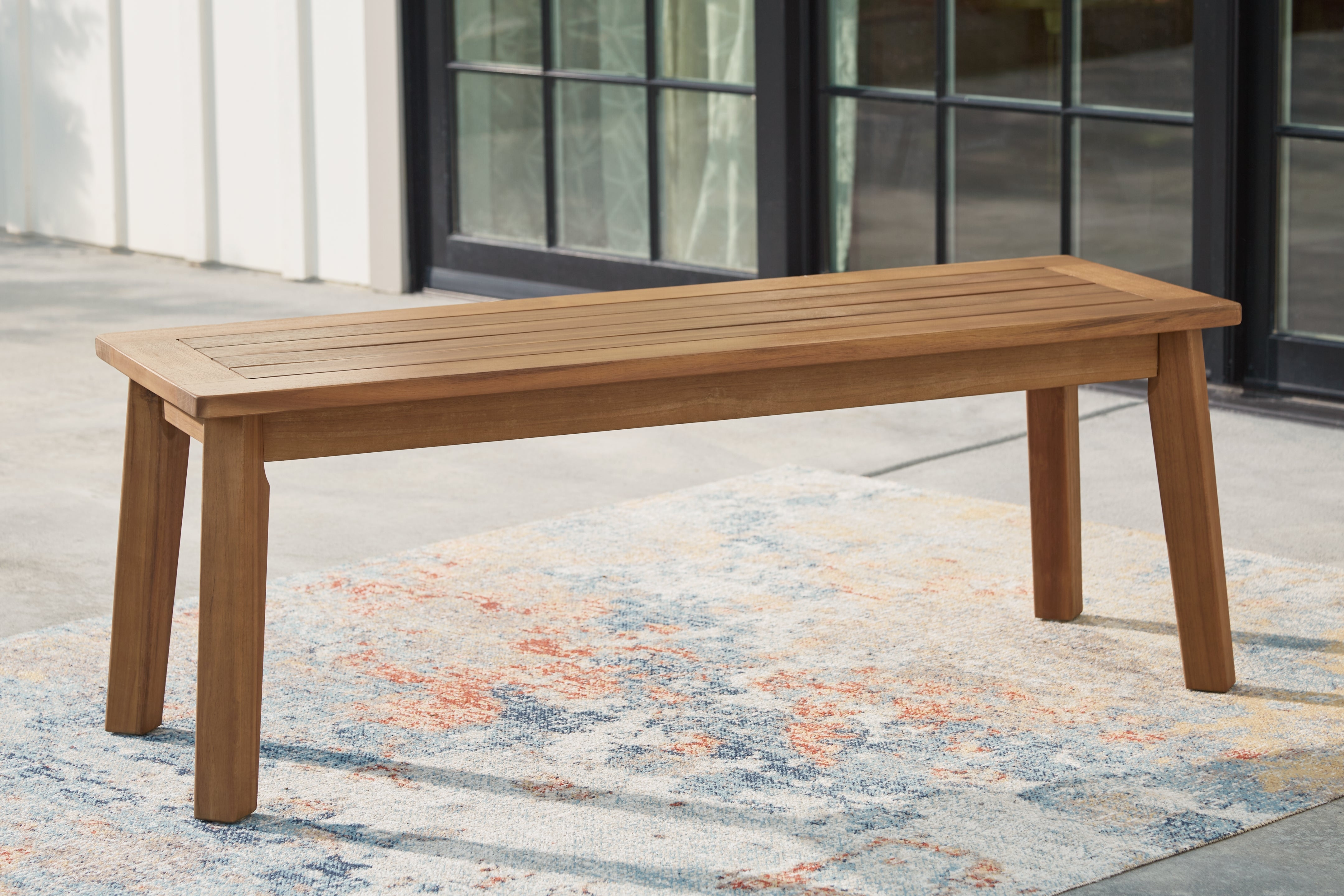 Furniture City Laplace - Ashley Furniture - Janiyah Outdoor - Bench / Light Brown - P407-600