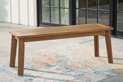 Furniture City Laplace - Ashley Furniture - Janiyah Outdoor - Bench / Light Brown - P407-600