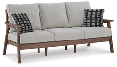 Furniture City Laplace - Ashley Furniture - Emmeline Outdoor - Sofa with Cushion / Brown/Beige - P420-838
