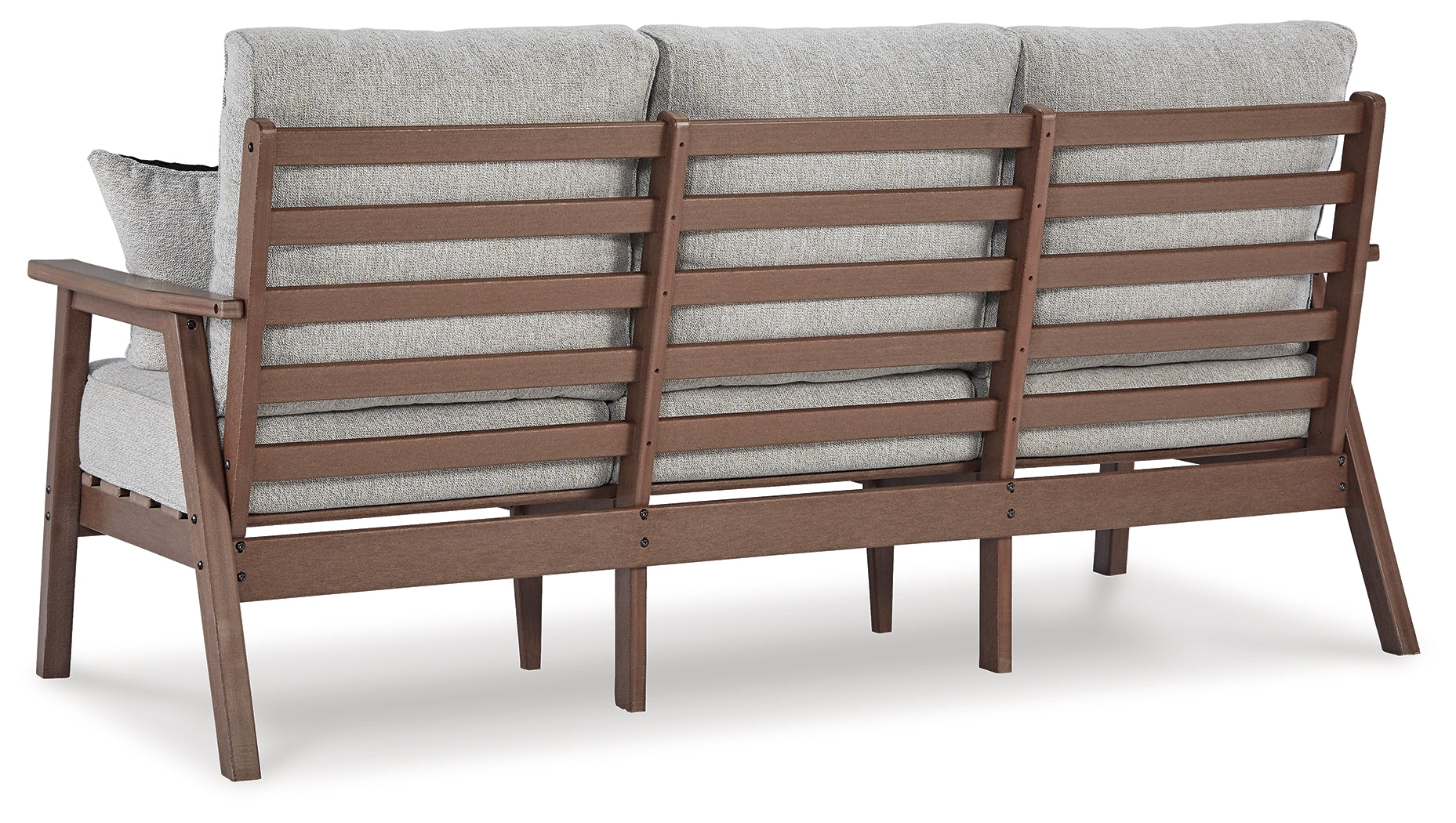 Furniture City Laplace - Ashley Furniture - Emmeline Outdoor - Sofa with Cushion / Brown/Beige - P420-838