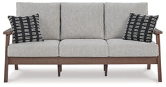 Furniture City Laplace - Ashley Furniture - Emmeline Outdoor - Sofa with Cushion / Brown/Beige - P420-838