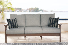 Furniture City Laplace - Ashley Furniture - Emmeline Outdoor - Sofa with Cushion / Brown/Beige - P420-838