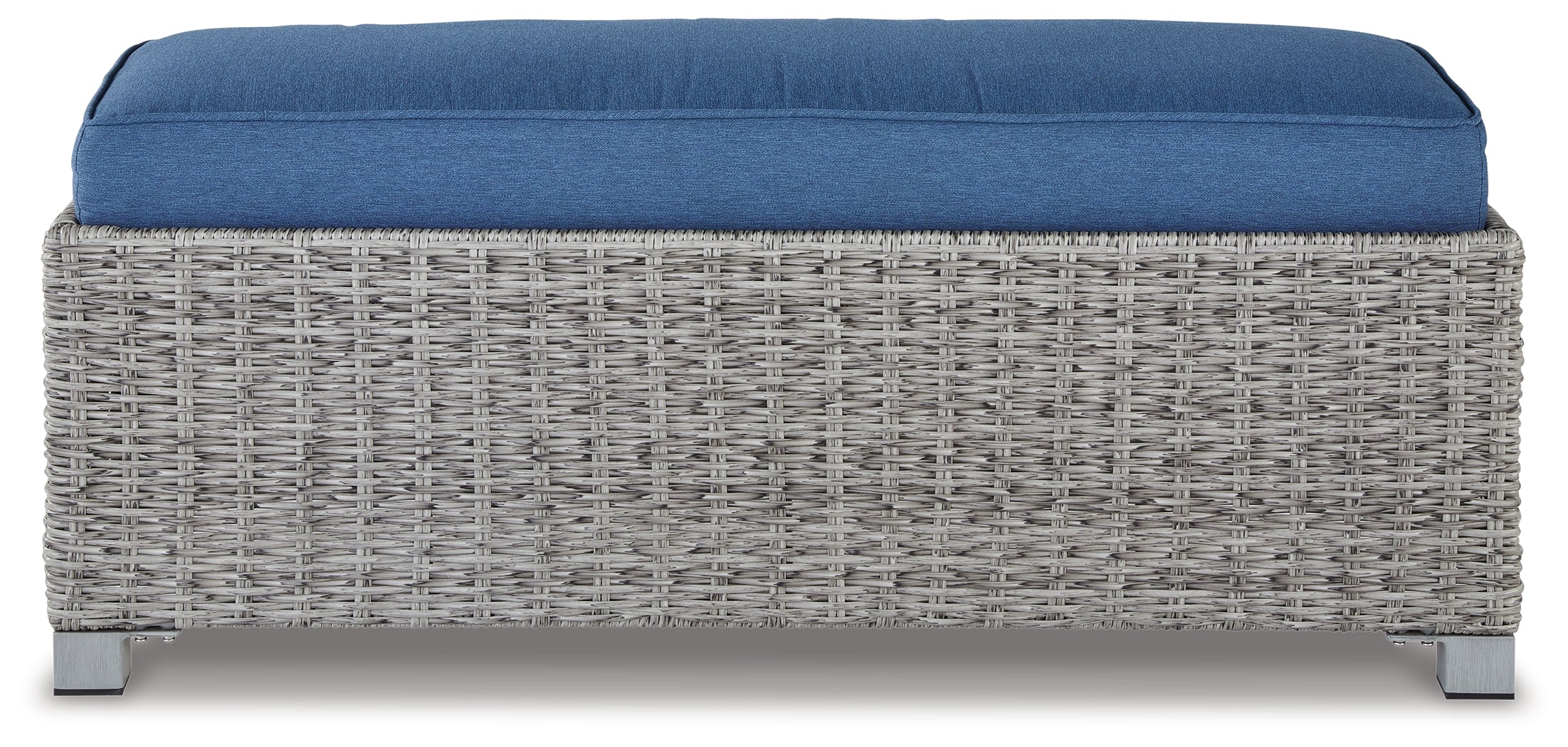 Furniture City Laplace - Ashley Furniture - Naples Beach Outdoor - Bench with Cushion / Light Gray - P439-600