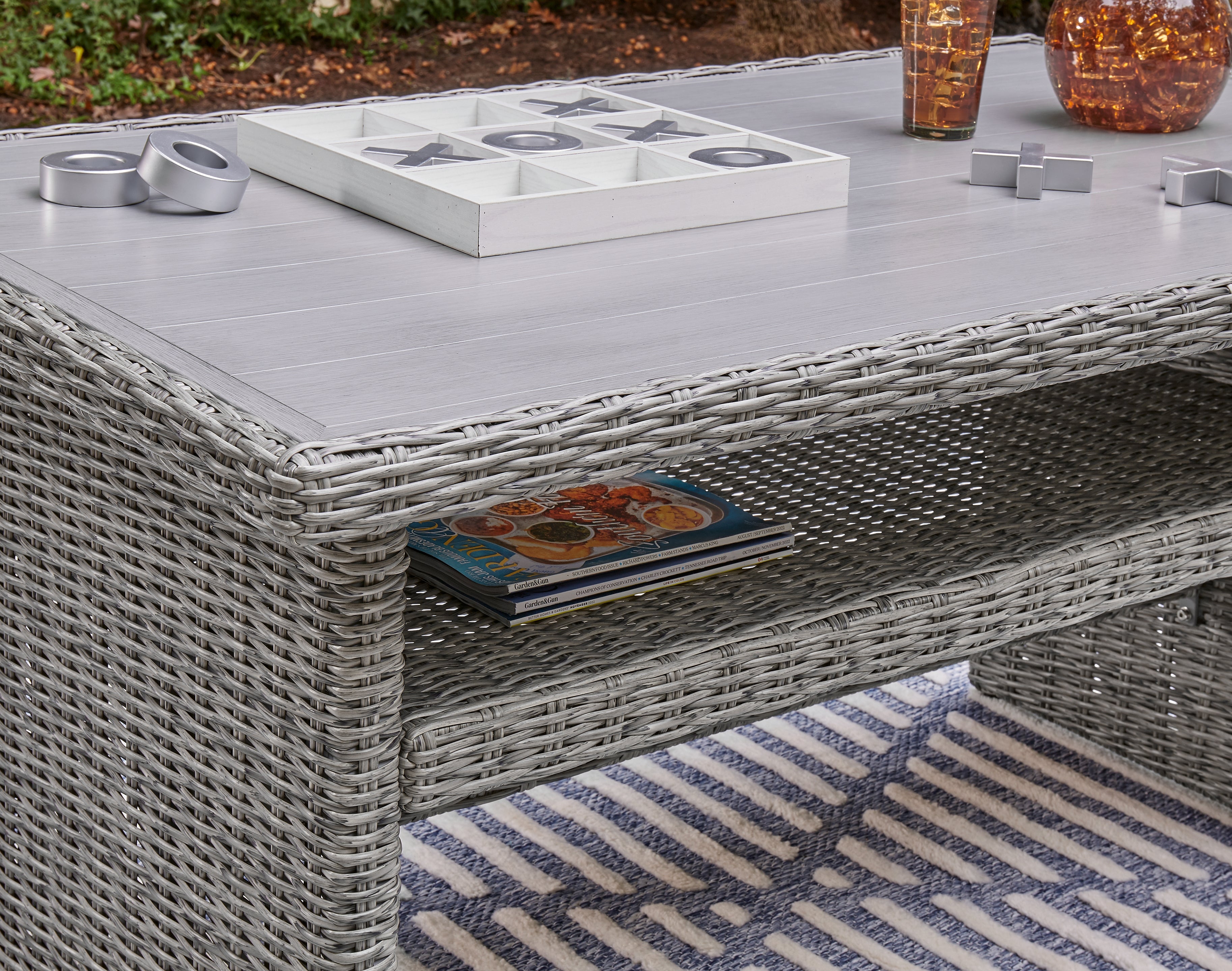 Furniture City Laplace - Ashley Furniture - Naples Beach Outdoor - RECT Multi-Use Table / Light Gray - P439-625