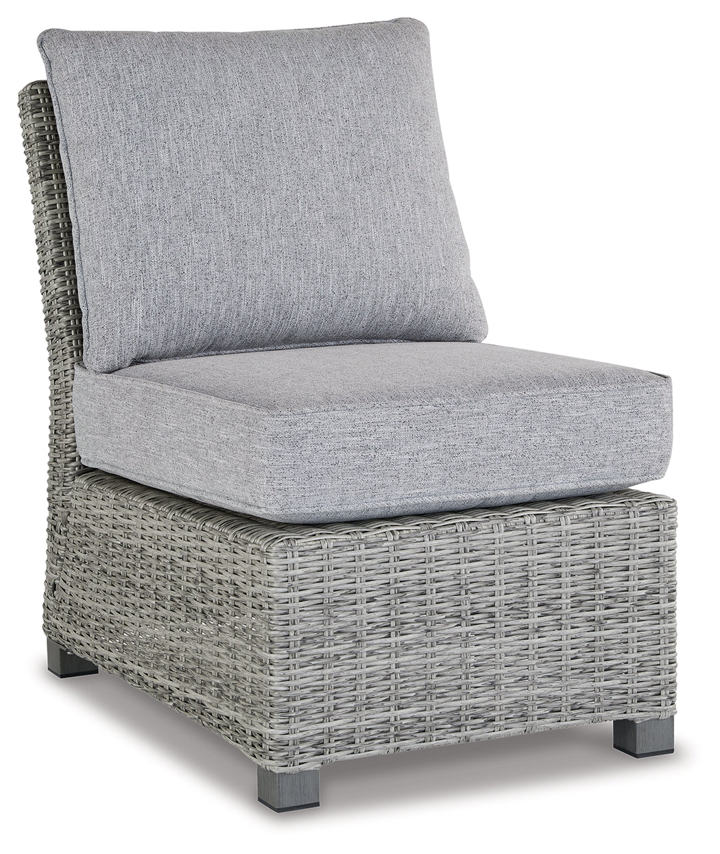 Furniture City Laplace - Ashley Furniture - Naples Beach Outdoor - Armless Chair w/Cushion (1/CN) / Light Gray - P439-846