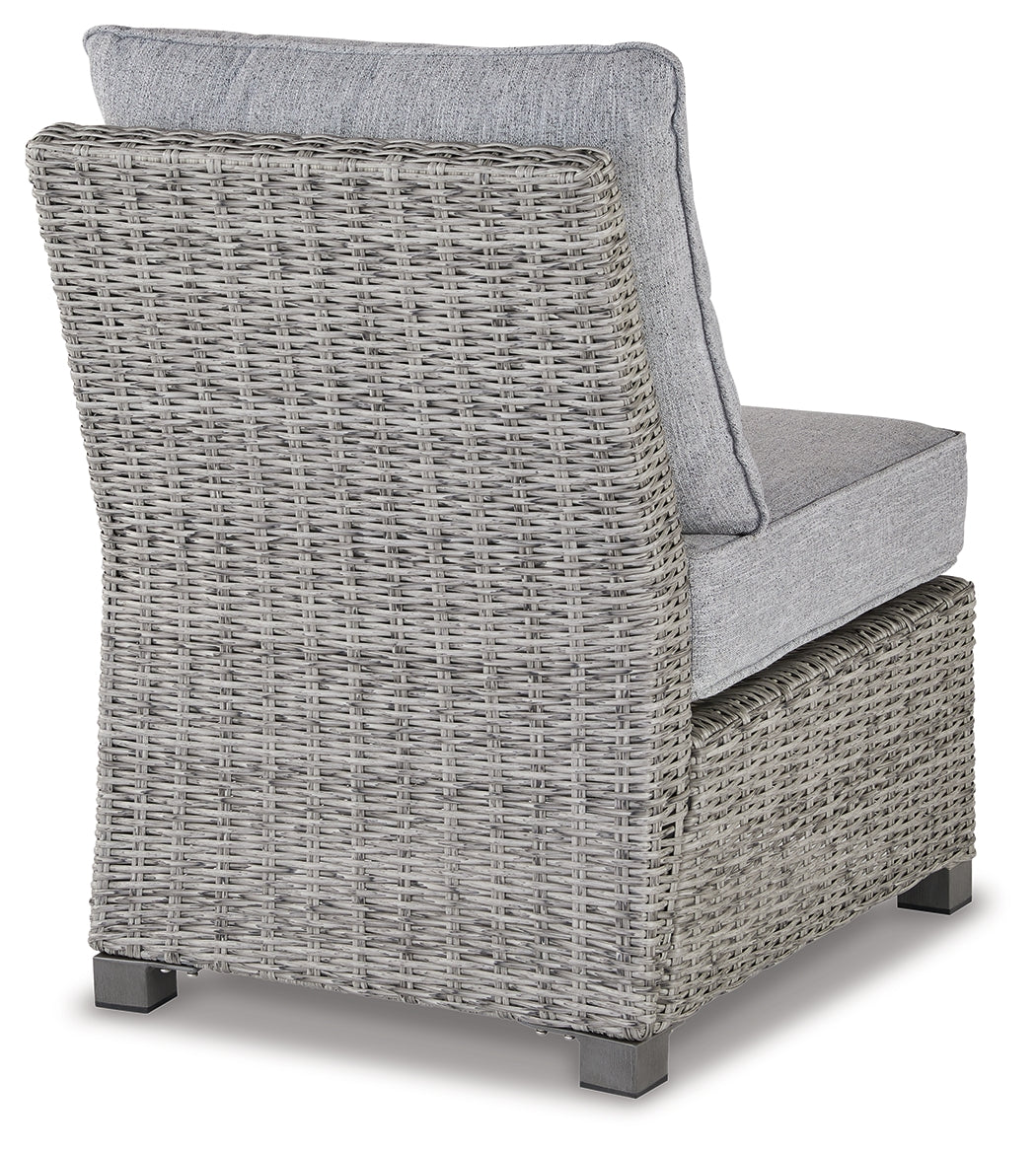 Furniture City Laplace - Ashley Furniture - Naples Beach Outdoor - Armless Chair w/Cushion (1/CN) / Light Gray - P439-846