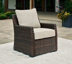 Furniture City Laplace - Ashley Furniture - Brook Ranch Outdoor Lounge Chair with Cushion - Lounge Chair w/Cushion (1/CN) - P465-820