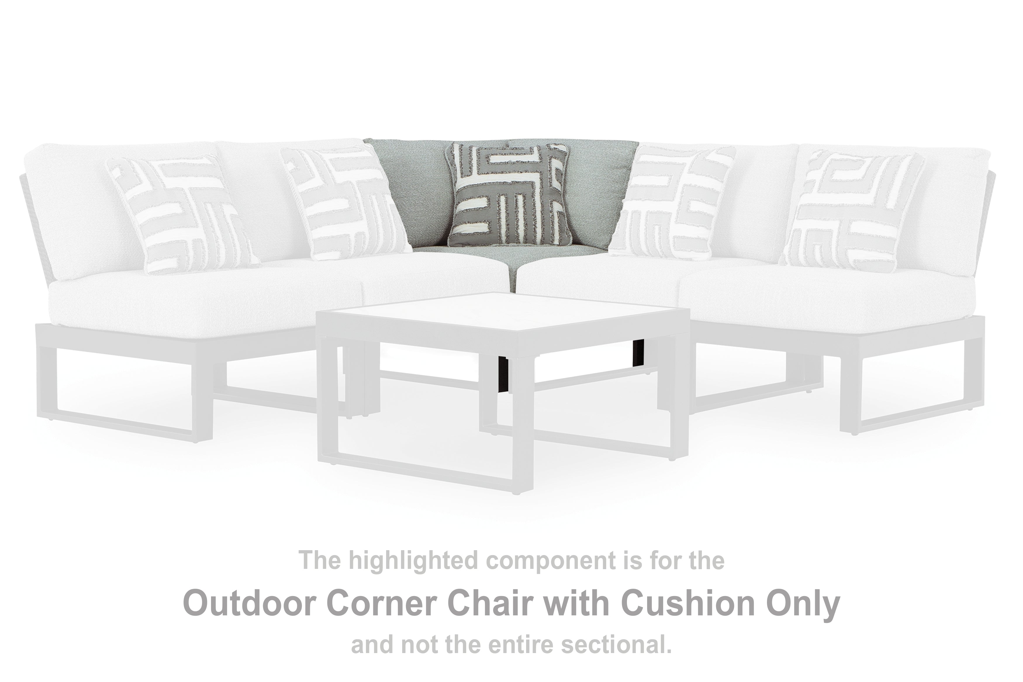 Furniture City Laplace - Ashley Furniture - Beachloft Outdoor - Corner with Cushion (1/CN) - P490-877