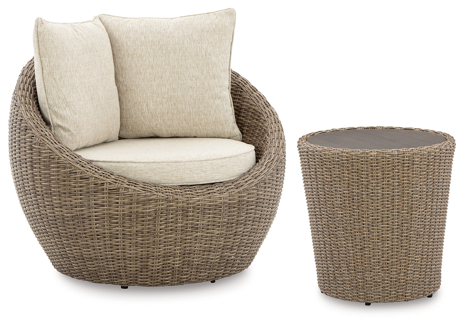 Furniture City Laplace - Ashley Furniture - Danson 2 Swivel Lounge Chairs and End Table - 2 Swivel Lounge Chairs and End Table - P505P1