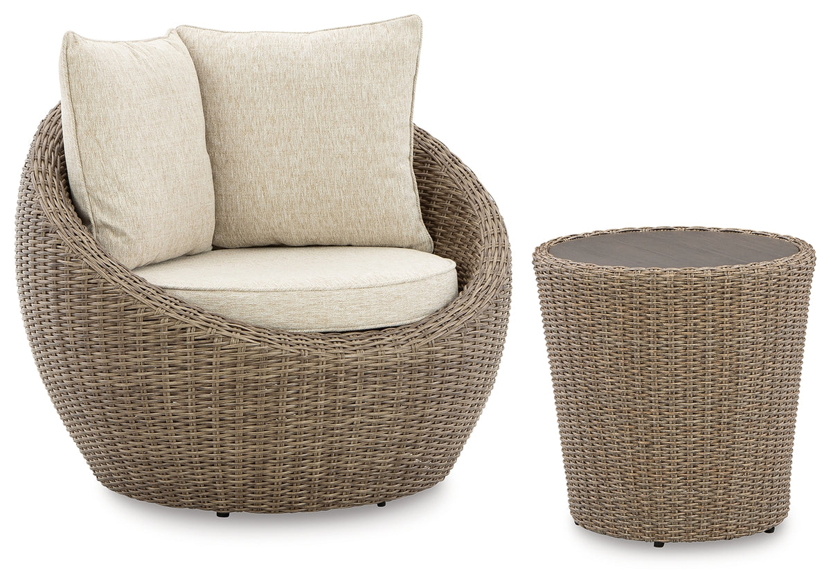 Furniture City Laplace - Ashley Furniture - Danson 2 Swivel Lounge Chairs and End Table - 2 Swivel Lounge Chairs and End Table - P505P1