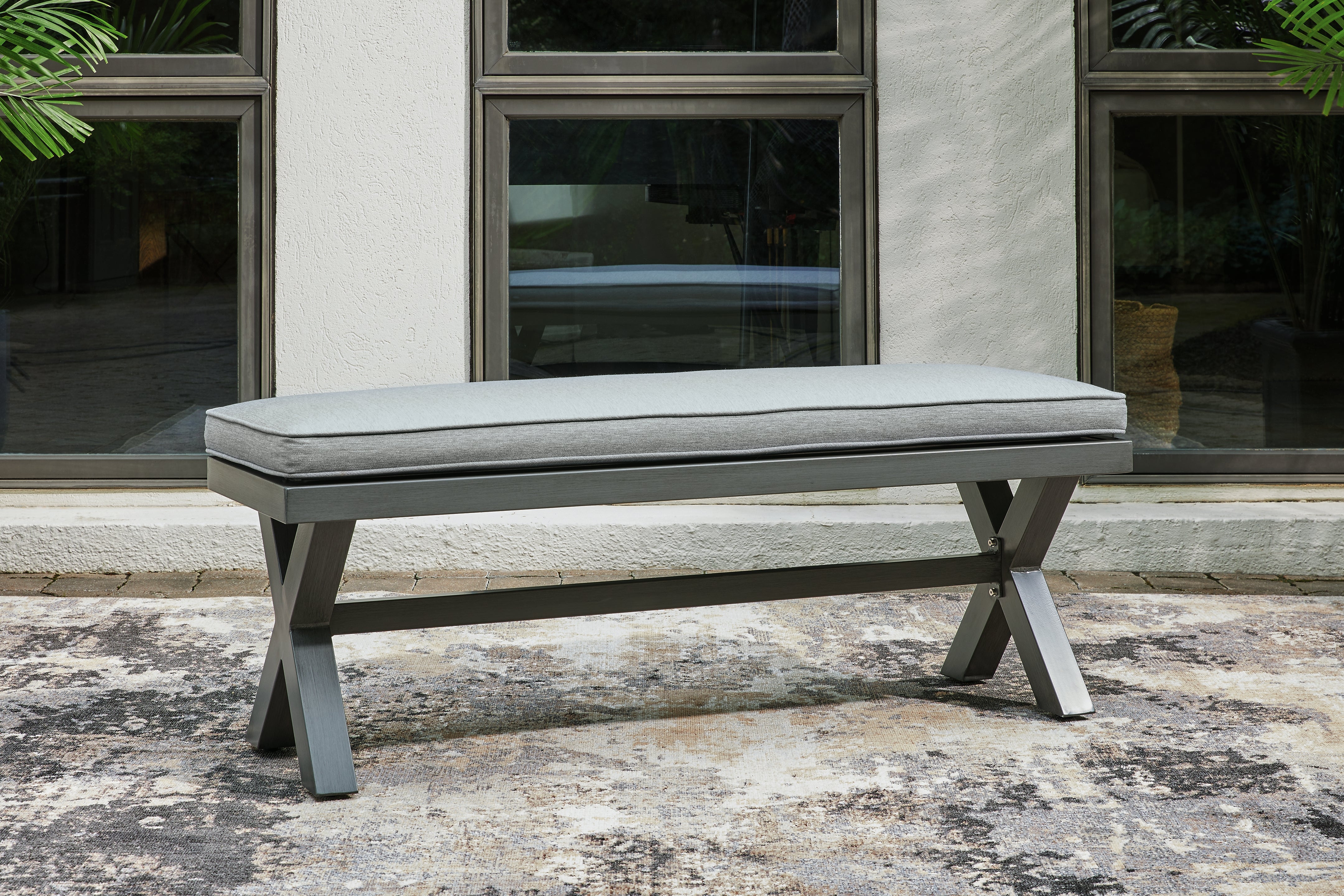 Furniture City Laplace - Ashley Furniture - Elite Park Outdoor - Bench with Cushion - P518-600
