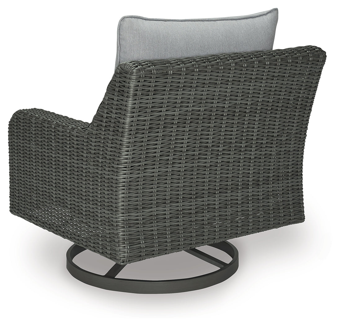 Furniture City Laplace - Ashley Furniture - Elite Park Outdoor - Swivel Lounge w/ Cushion / Gray - P518-821