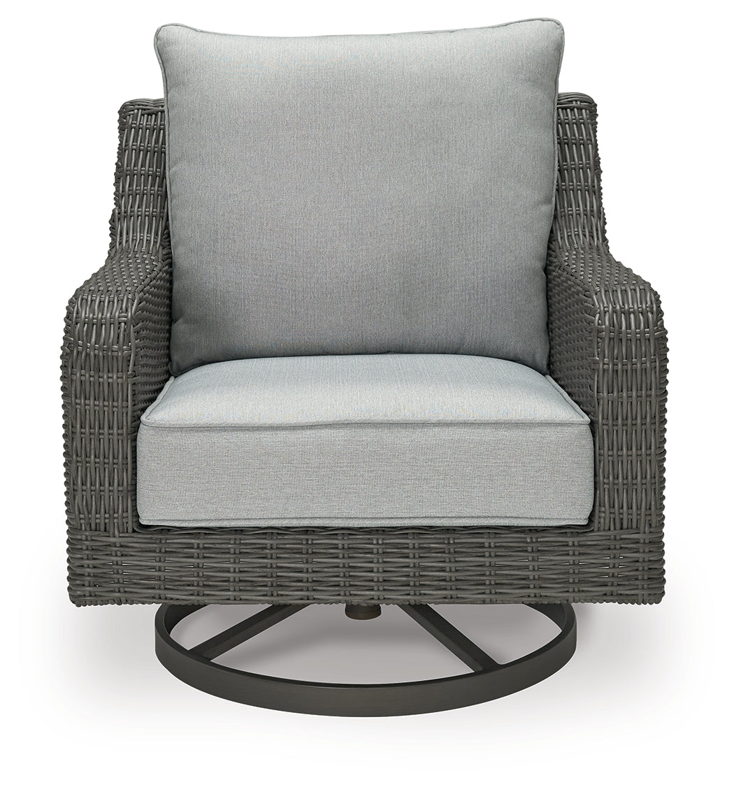 Furniture City Laplace - Ashley Furniture - Elite Park Outdoor - Swivel Lounge w/ Cushion / Gray - P518-821