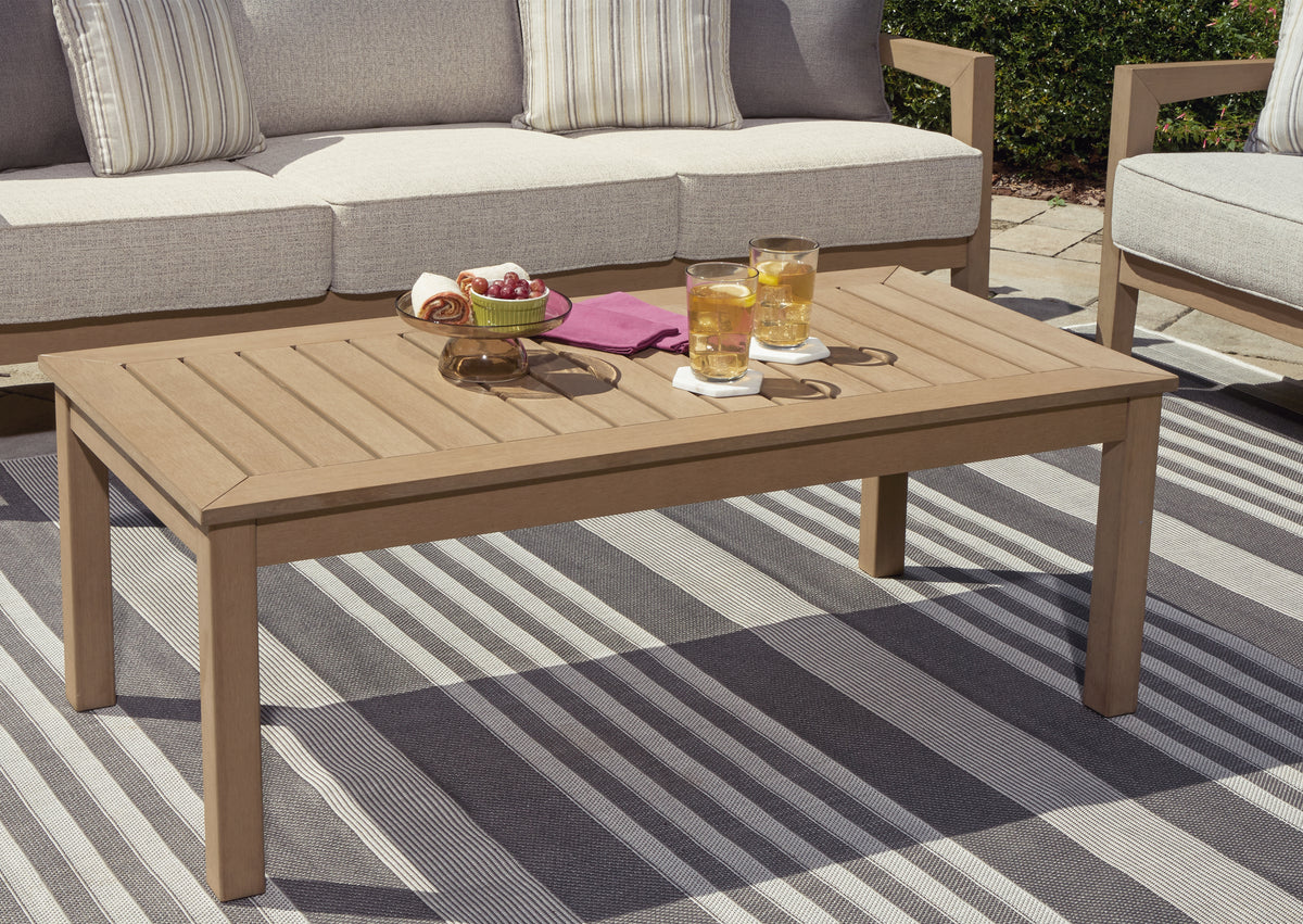 Furniture City Laplace - Ashley Furniture - Hallow Creek Outdoor Coffee Table - Rectangular Cocktail Table - P560-701