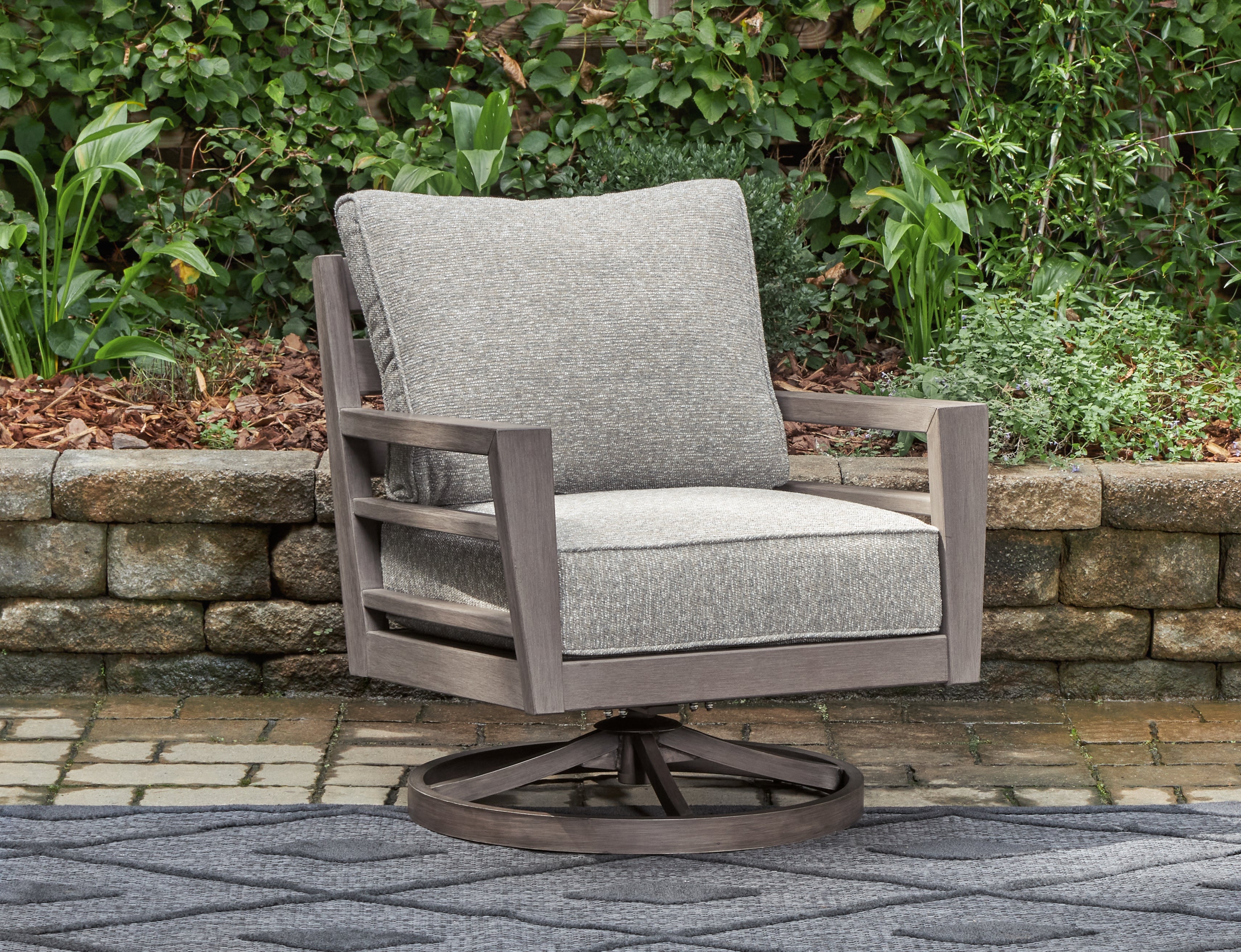 Furniture City Laplace - Ashley Furniture - Hillside Barn Outdoor - Swivel Lounge w/ Cushion - P564-821