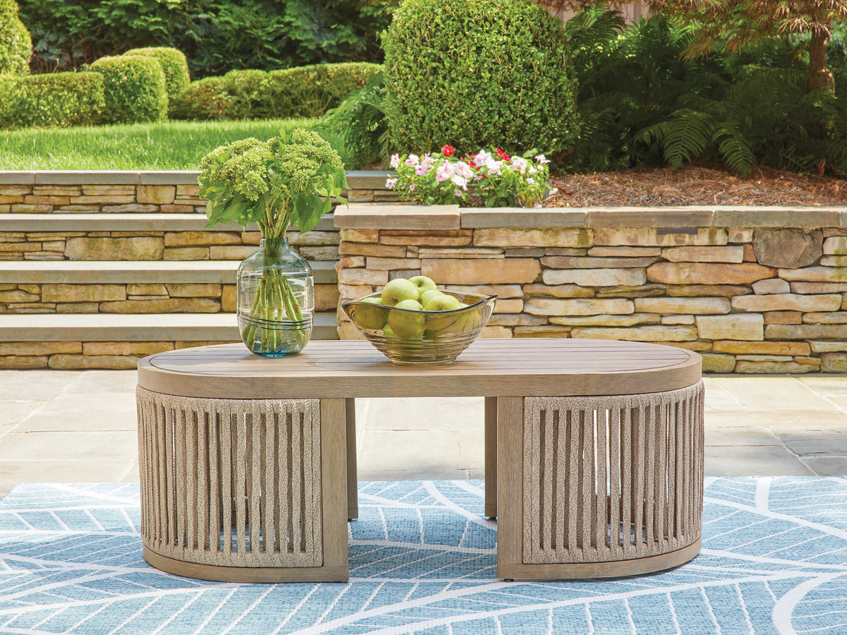 Furniture City Laplace - Ashley Furniture - Serena Shores Outdoor Coffee Table - Rectangular Cocktail Table - PCP604-701