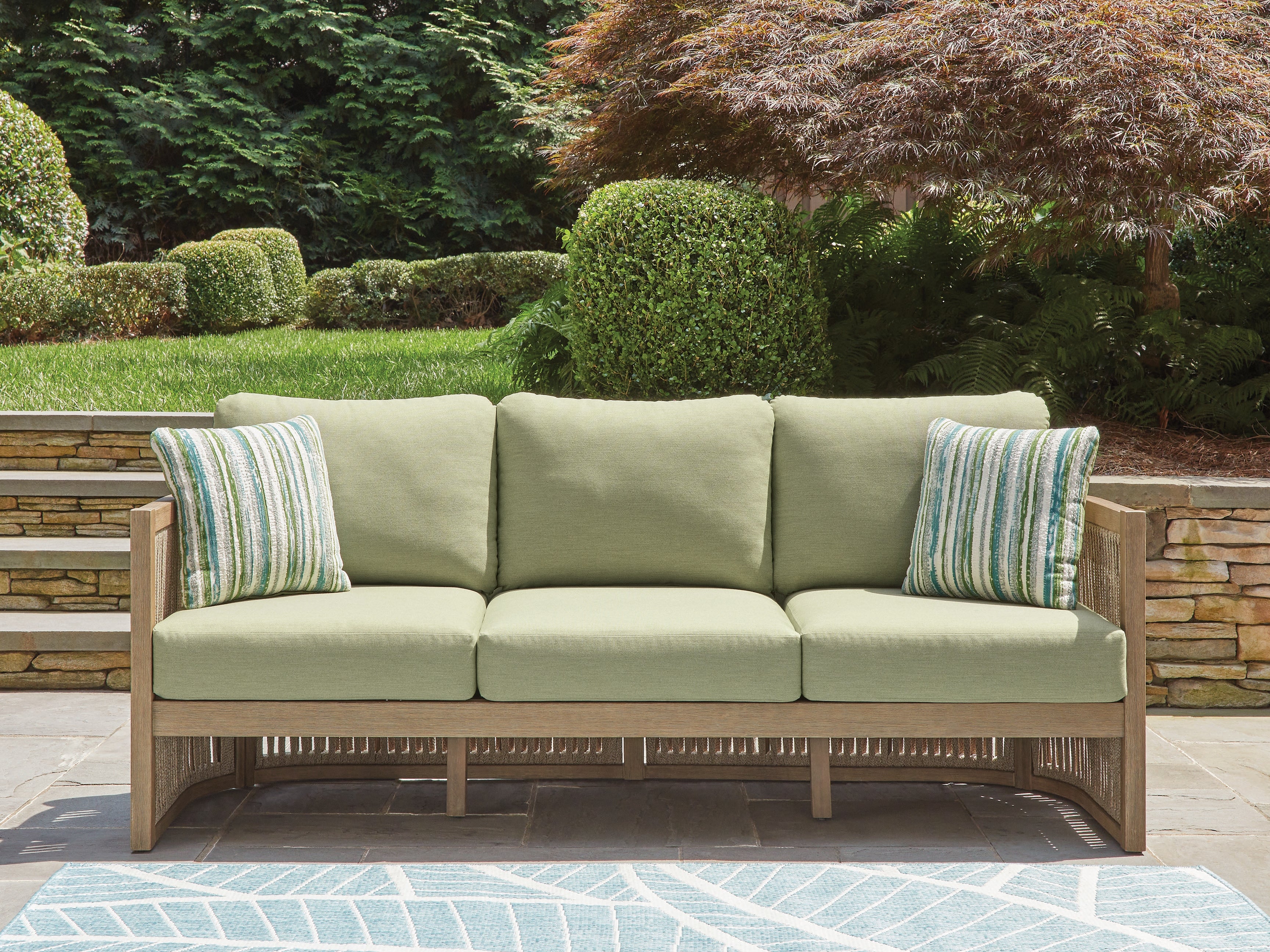 Furniture City Laplace - Ashley Furniture - Serena Shores Outdoor - Sofa with Cushion - PCP604-838