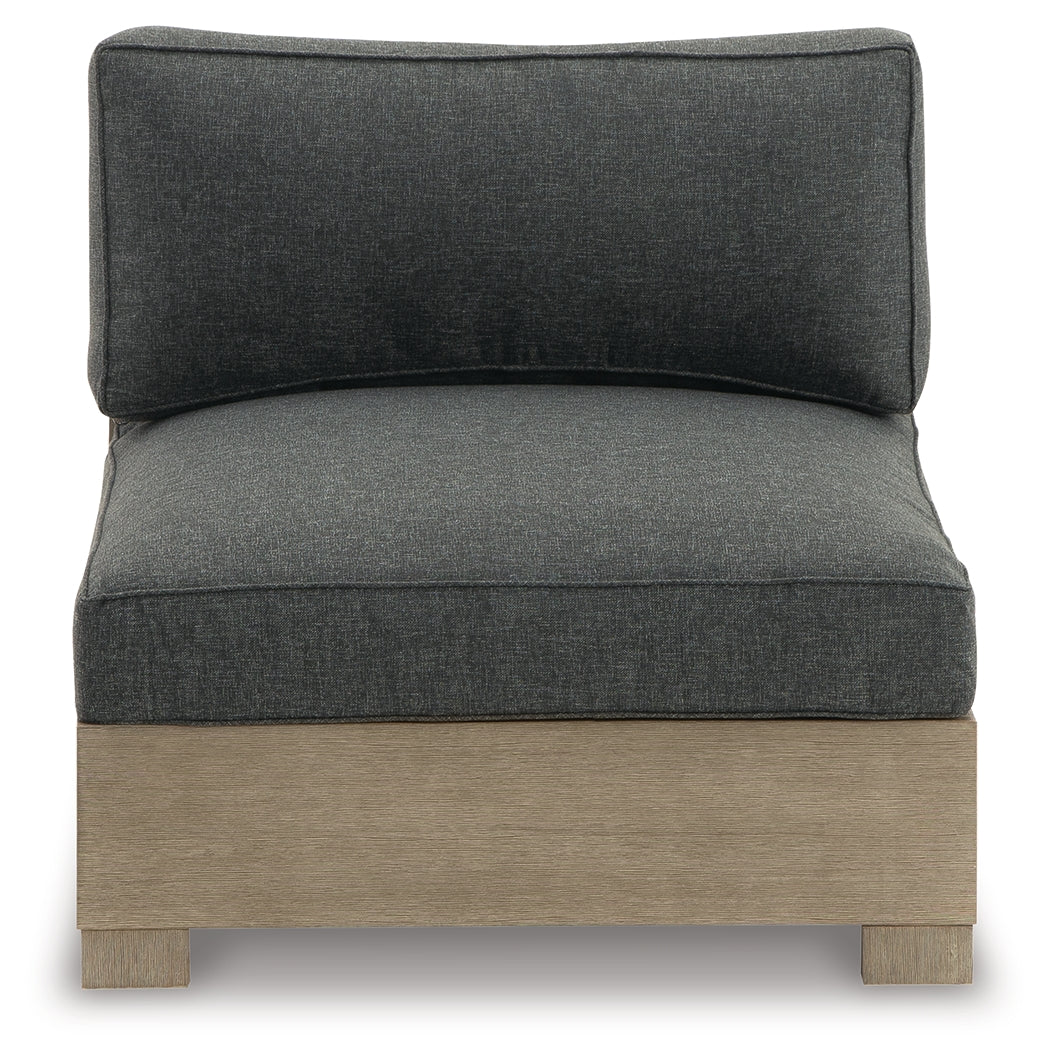 Furniture City Laplace - Ashley Furniture - Citrine Park Outdoor - Armless Chair w/Cushion (1/CN) / Brown/Charcoal - P660-846