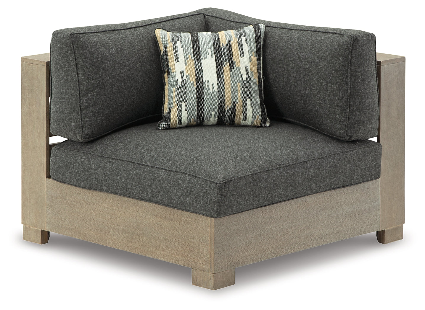 Furniture City Laplace - Ashley Furniture - Citrine Park Outdoor - Corner with Cushion (1/CN) / Brown/Charcoal - P660-877