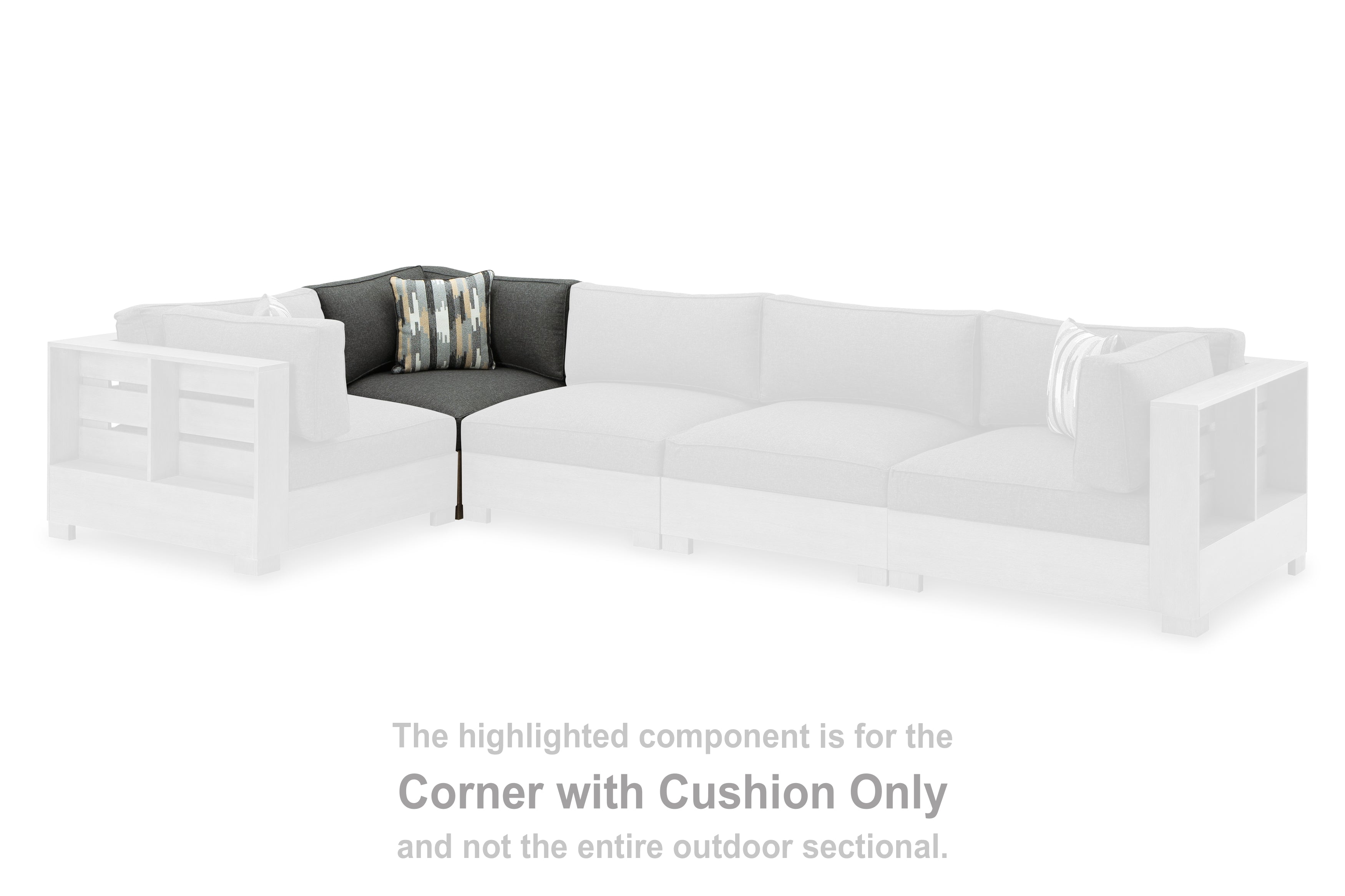 Furniture City Laplace - Ashley Furniture - Citrine Park Outdoor - Corner with Cushion (1/CN) - P660-877