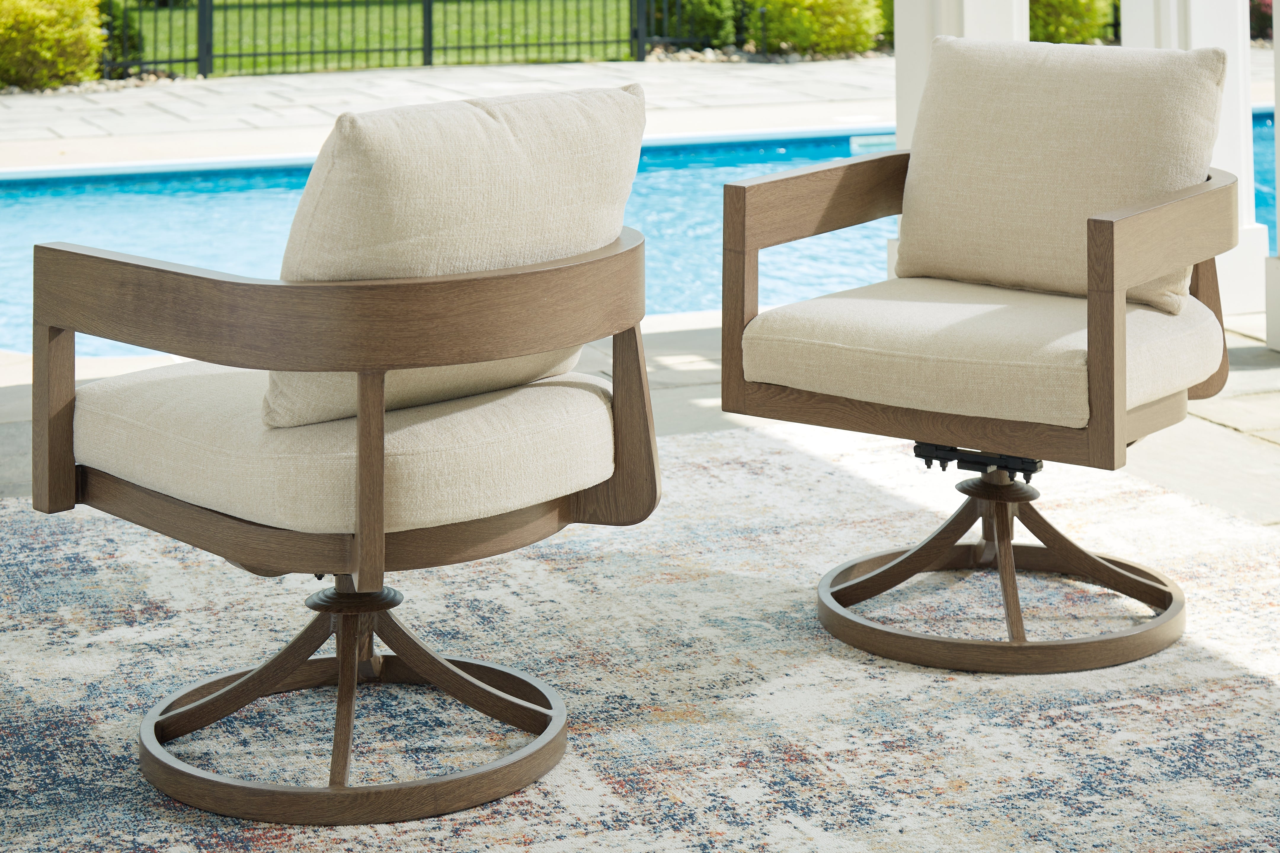 Furniture City Laplace - Ashley Furniture - Serene Bay Outdoor - Swivel Chair w/Cushion (Set of 2) - P671-602A