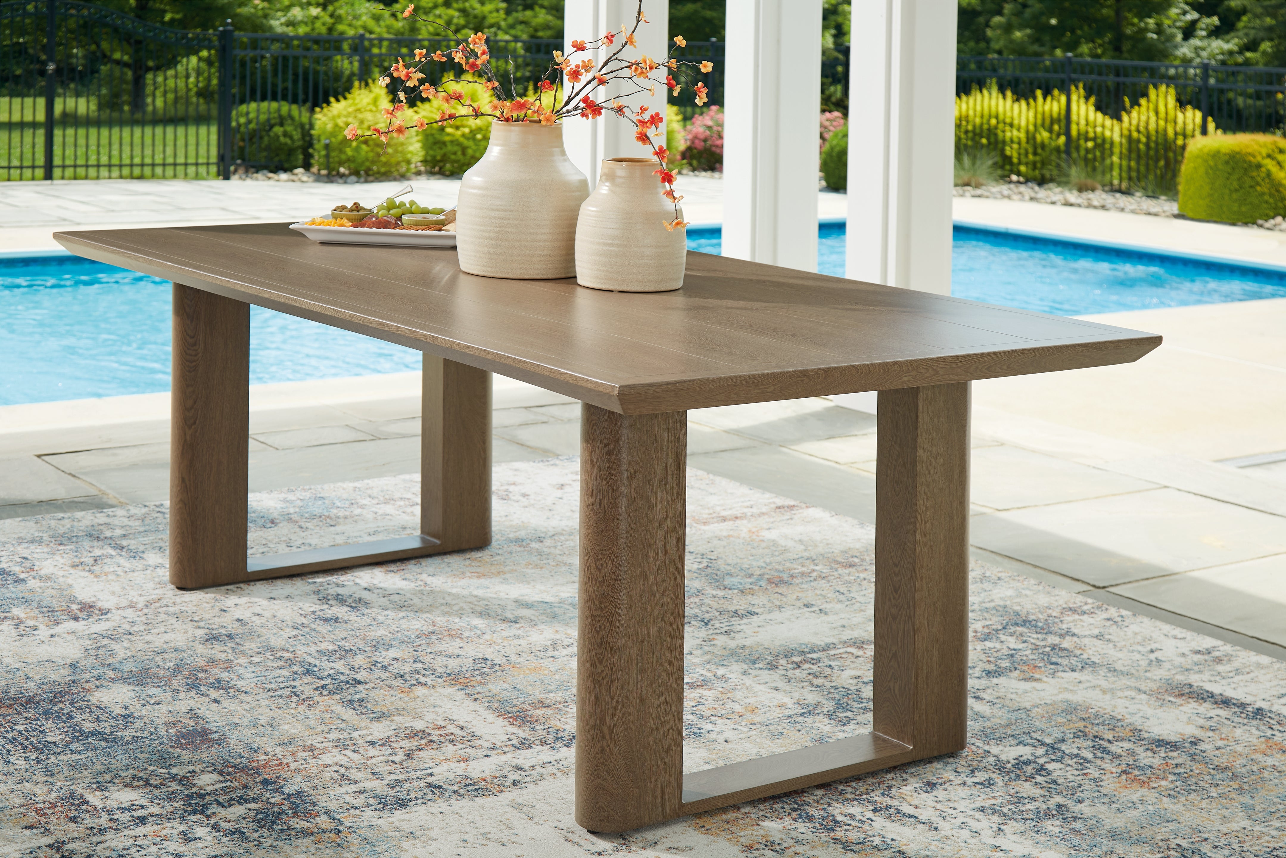 Furniture City Laplace - Ashley Furniture - Serene Bay Outdoor - RECT Dining Table w/UMB OPT - P671-625