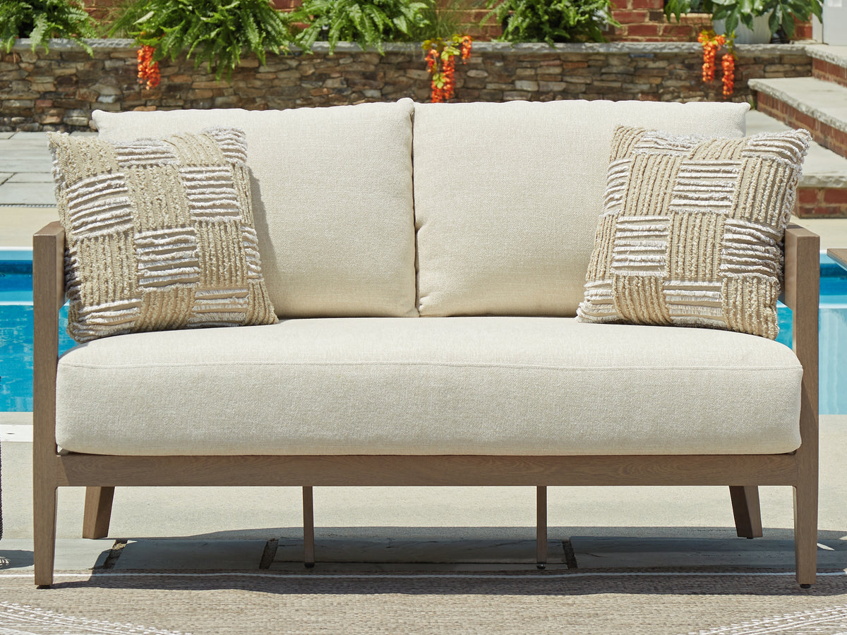 Furniture City Laplace - Ashley Furniture - Serene Bay Outdoor Loveseat with Cushion - Loveseat w/Cushion - P671-835