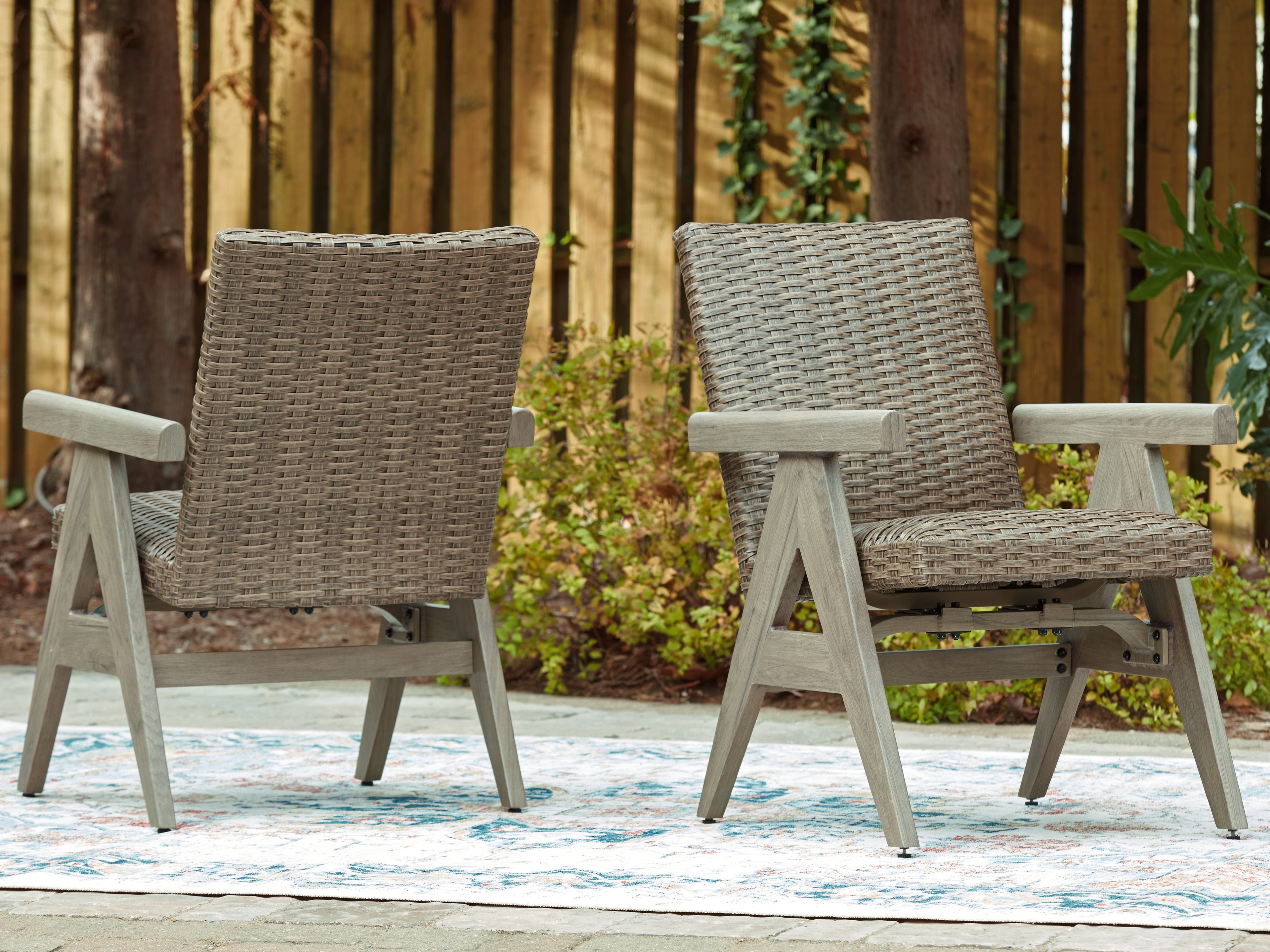 Furniture City Laplace - Ashley Furniture - Cliff Trails Outdoor - Rocking Arm Chair (Set of 2) - PCP690-602A