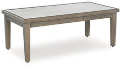 Furniture City Laplace - Ashley Furniture - Rainier Ranch Outdoor Coffee Table - Rectangular Cocktail Table / Brown/Beige - P701-701