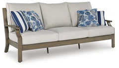 Furniture City Laplace - Ashley Furniture - Rainier Ranch Outdoor Sofa with Cushion - Sofa with Cushion / Brown/Beige - P701-838