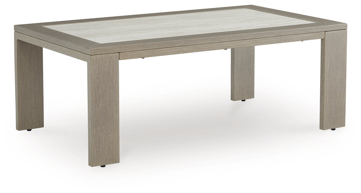 Furniture City Laplace - Ashley Furniture - Kimpton Isle Outdoor Coffee Table - Rectangular Cocktail Table / Brown - P704-701
