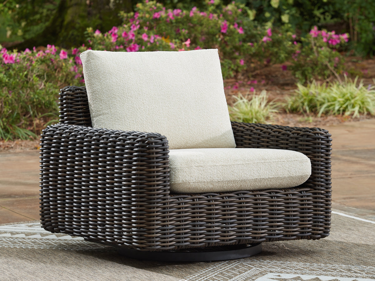 Furniture City Laplace - Ashley Furniture - Kimora Outdoor Swivel Lounge Chair - Swivel Glider Lounge w/Cushion - P711-821