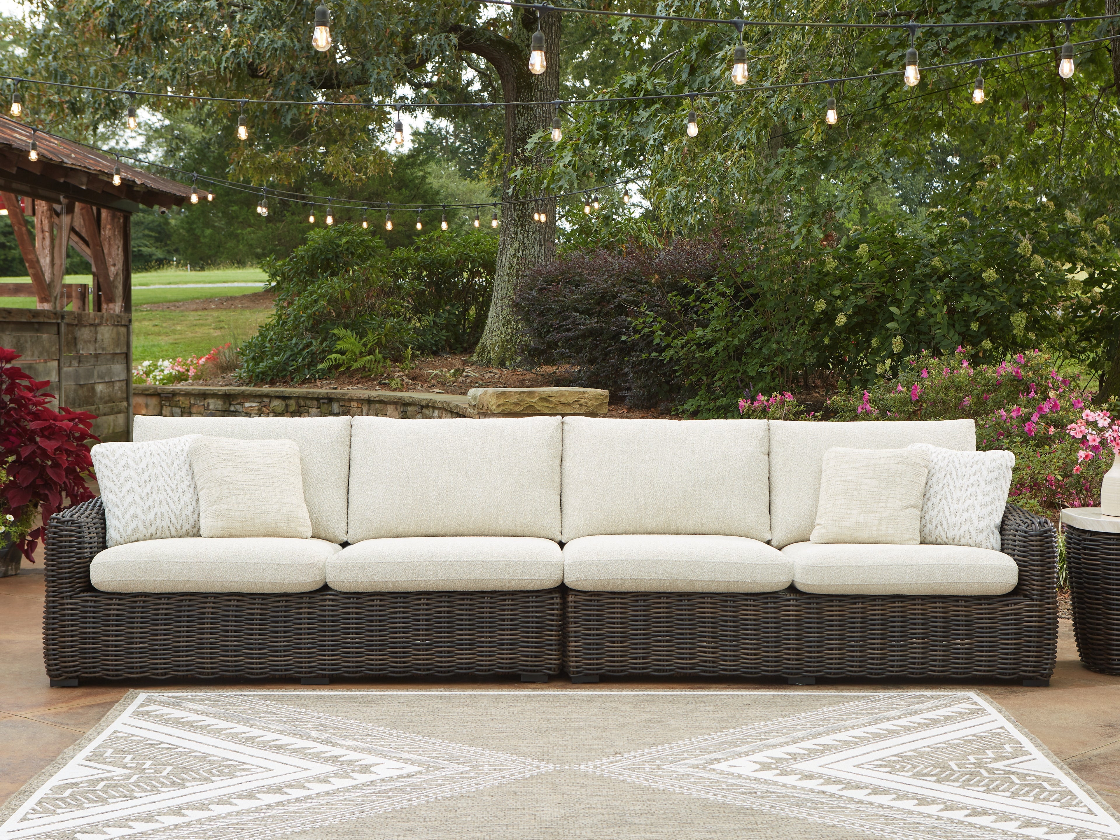 Furniture City Laplace - Ashley Furniture - Kimora Outdoor - RAF/LAF Loveseat w/CUSH (Set of 2) - P711-854
