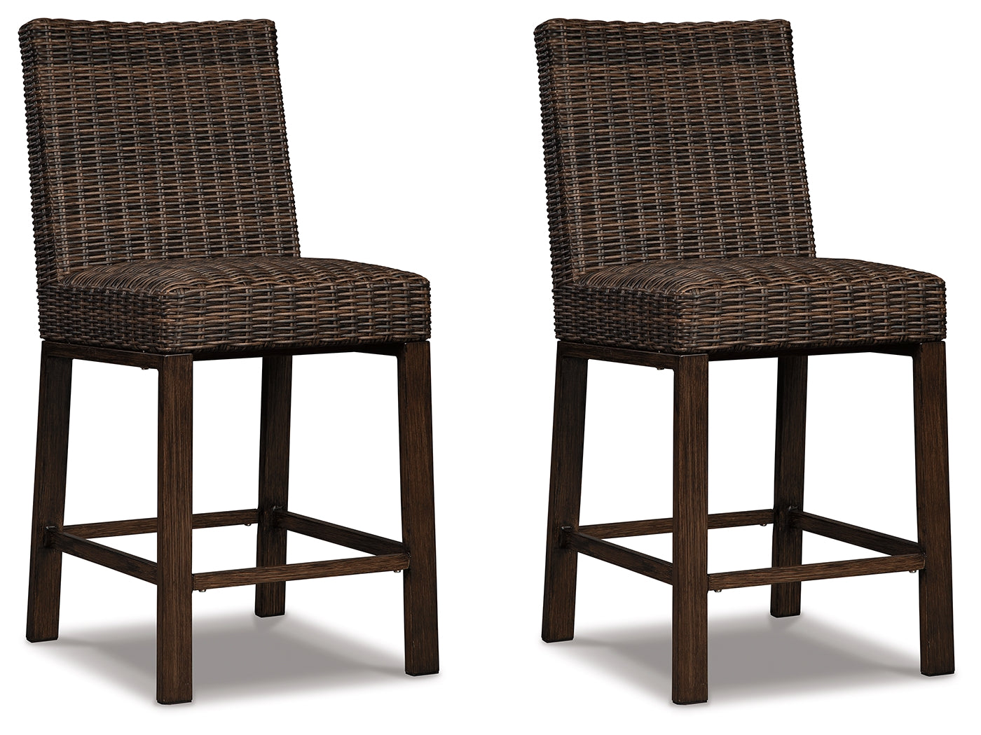 Furniture City Laplace - Ashley Furniture - Paradise Trail Outdoor - Outdoor Counter Height Dining Table with 4 Barstools / Medium Brown - P750P5